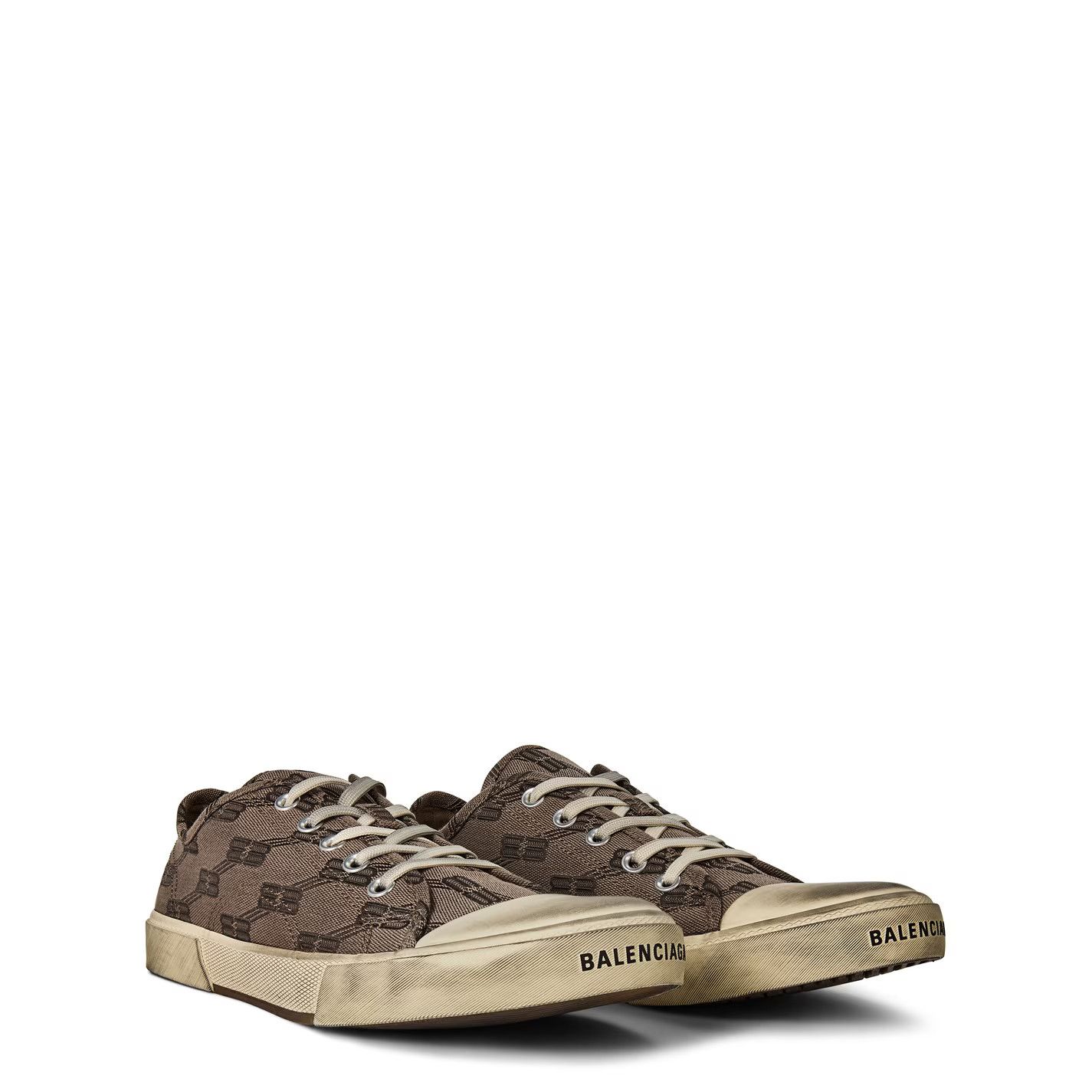 Balenciaga o1g2r1mq0226 Paris Monogram Low Trainers In Brown Size US 11 / EU 44 - 3 Thumbnail