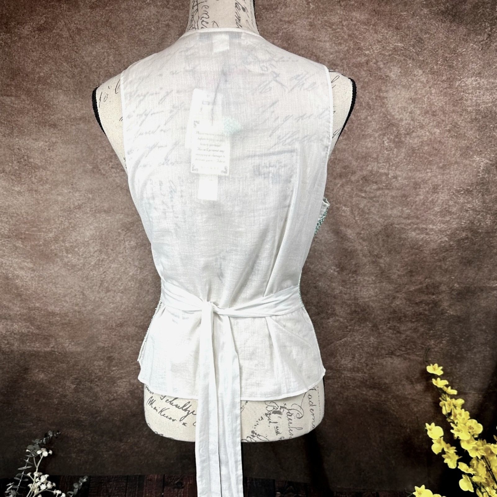 Other Nougat London Sequined Tie Back Top Blue/Turquoise/Green 2 Size XS / US 0-2 / IT 36-38 - 9 Thumbnail