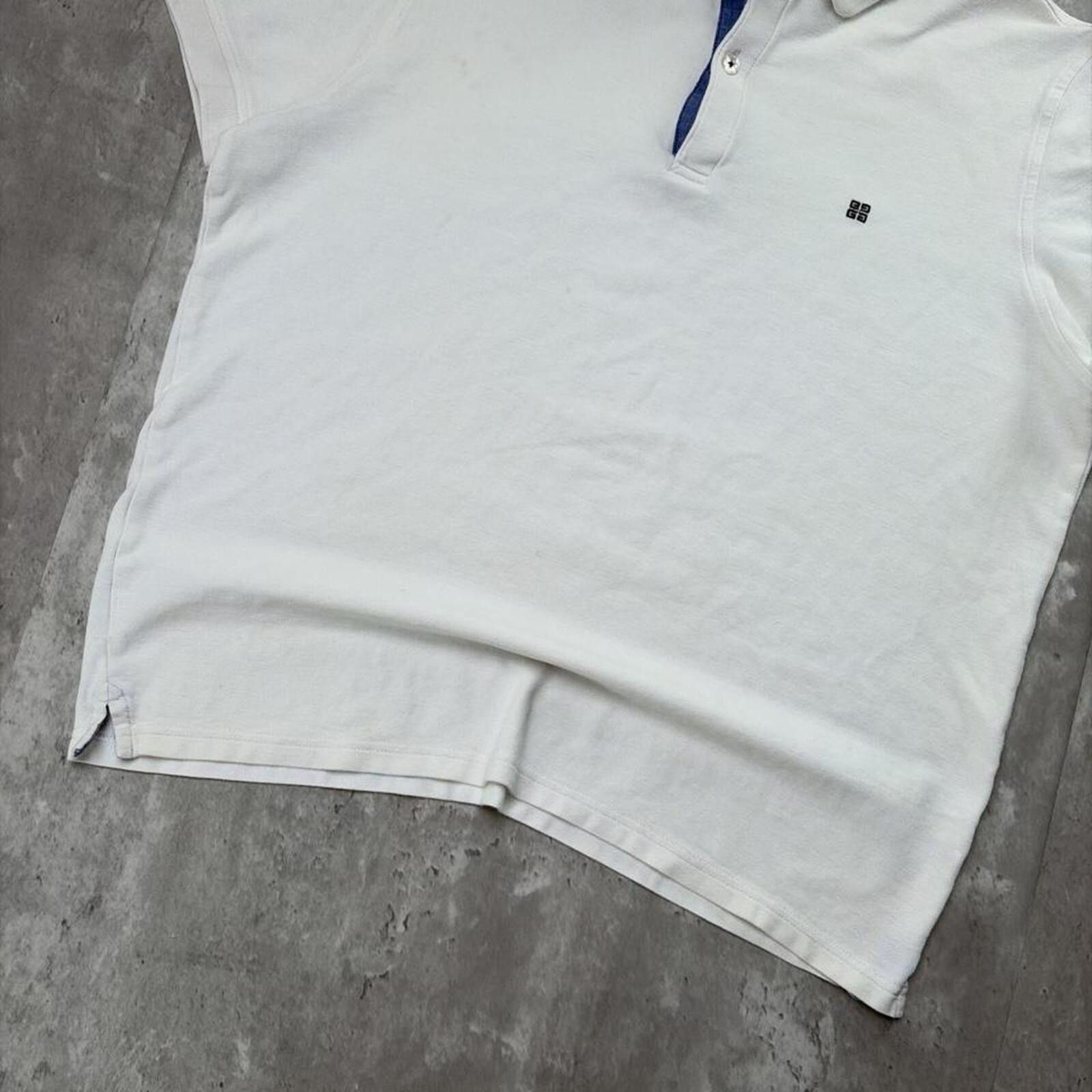 Givenchy Y2K White Givenchy Logo Polo Shirt Size US L / EU 52-54 / 3 - 4 Thumbnail