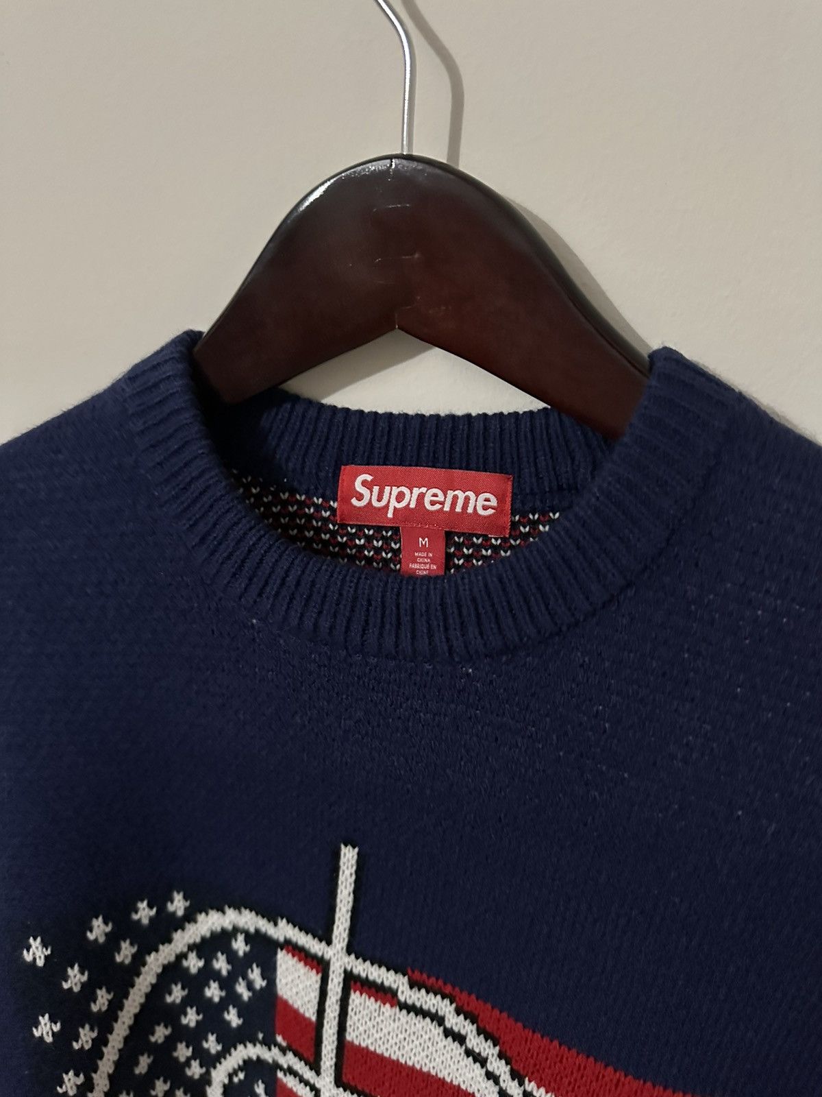 Supreme Target Sweater Navy M 