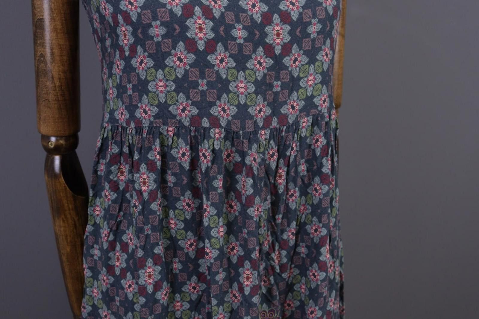 Designer Deerberg Gray Floral Multicoloured A-Line Long Dress Size S Size S / US 4 / IT 40 - 5 Thumbnail