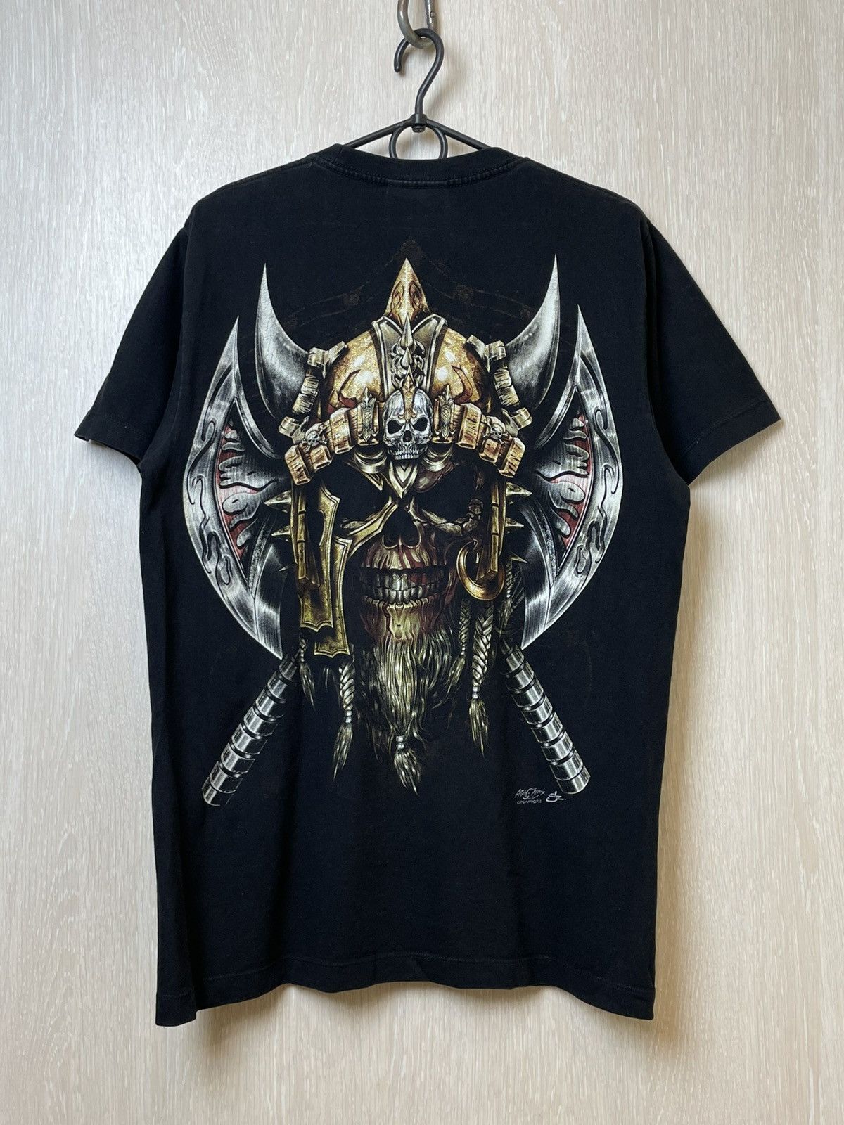Affliction × Band Tees × Vintage CRAZY VINTAGE Y2K ROCK CHANG AFFLICTION WARRIOR T-SHIRT Size US M / EU 48-50 / 2 - 5 Thumbnail