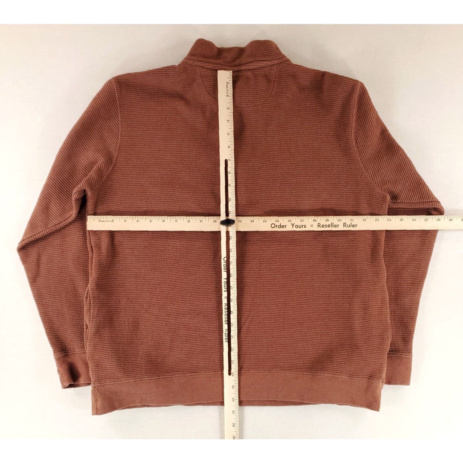 Vintage Smith's Workwear Thermal 1/4 Quarter Zip Red Brown Mens 2XL Size US XXL / EU 58 / 5 - 4 Thumbnail