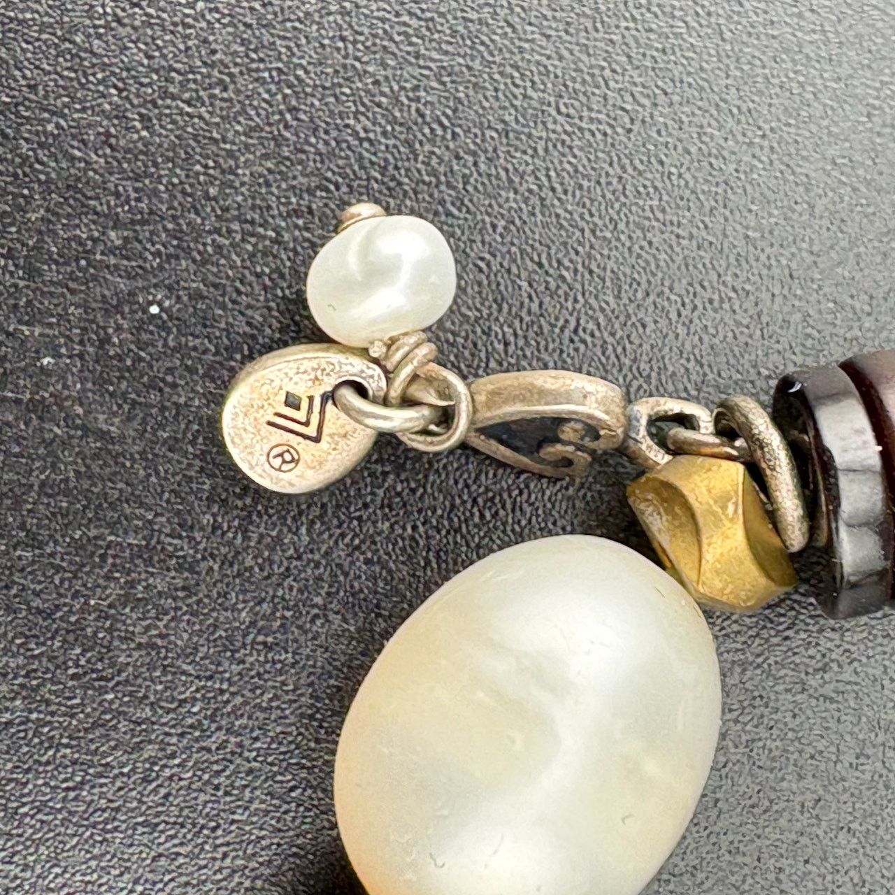Other Silpada Sterling Silver Pearl Bronzite Stretch Bracelet Size ONE SIZE - 2 Thumbnail