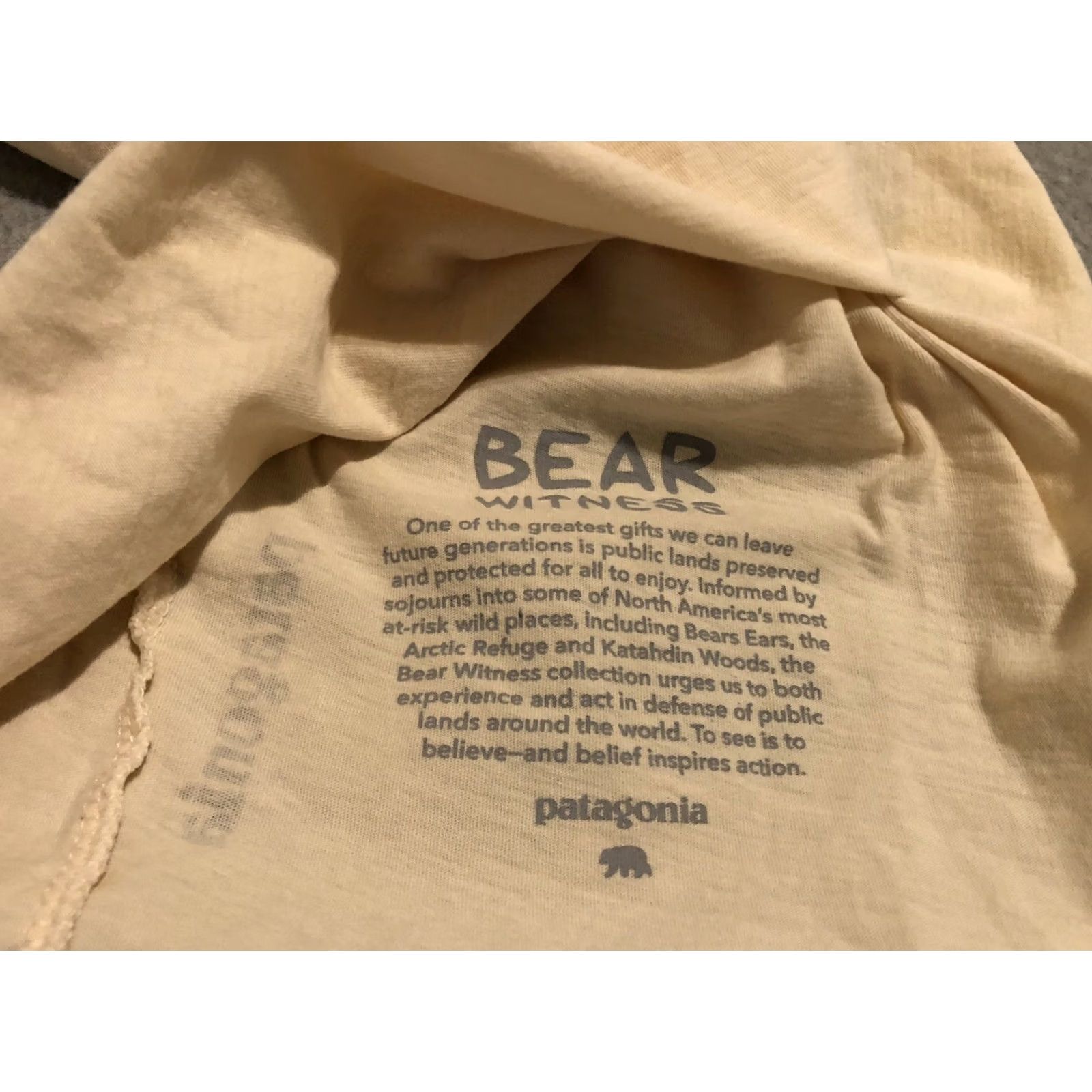 Patagonia Patagonia Defend Public Lands Organic Cotton T Shirt Slim Fit M Beige Mens Included Size US M / EU 48-50 / 2 - 6 Thumbnail
