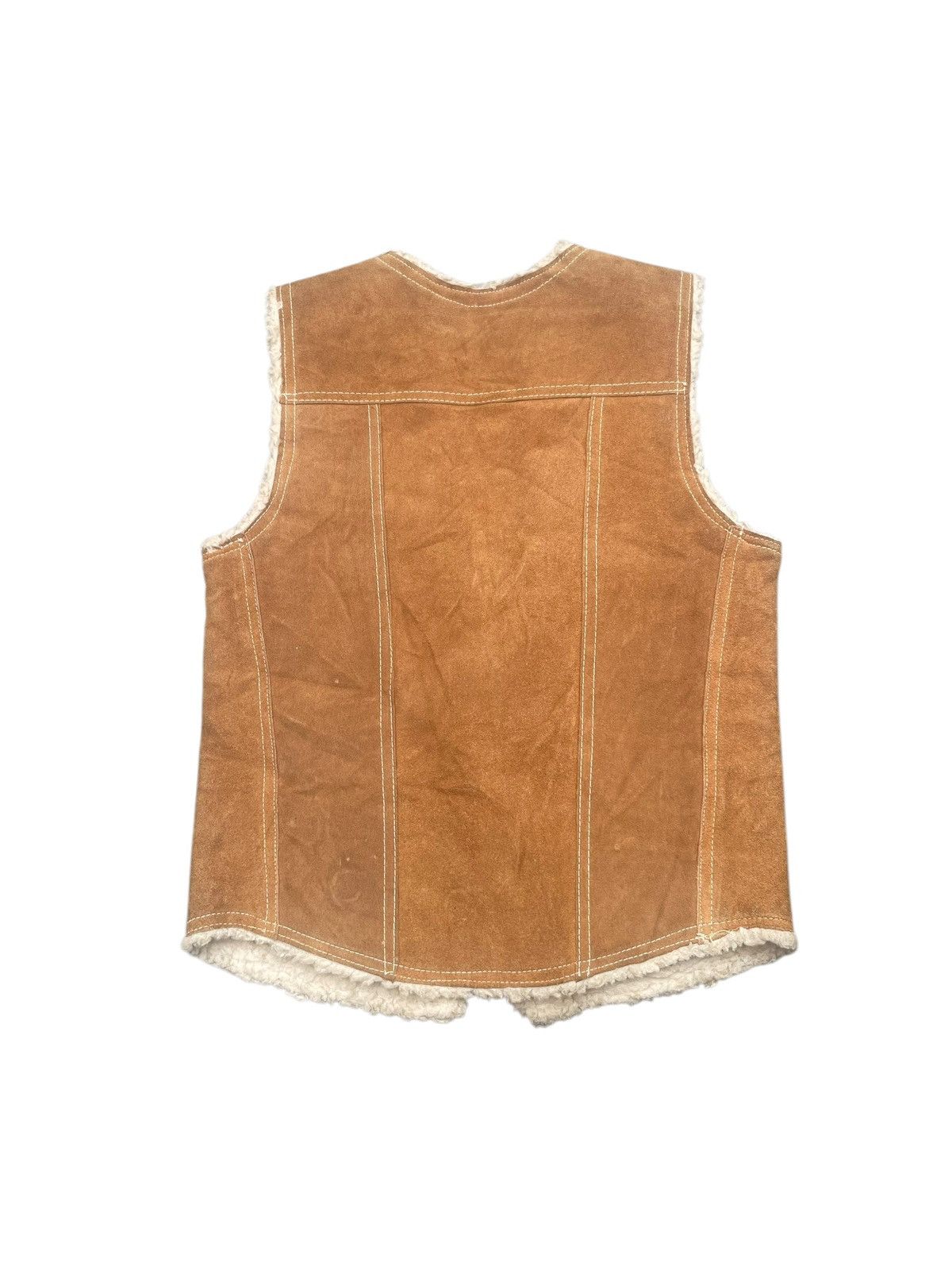 Vintage Vintage Genuine Leather Sherpa Vest Size US XS / EU 42 / 0 - 9 Thumbnail