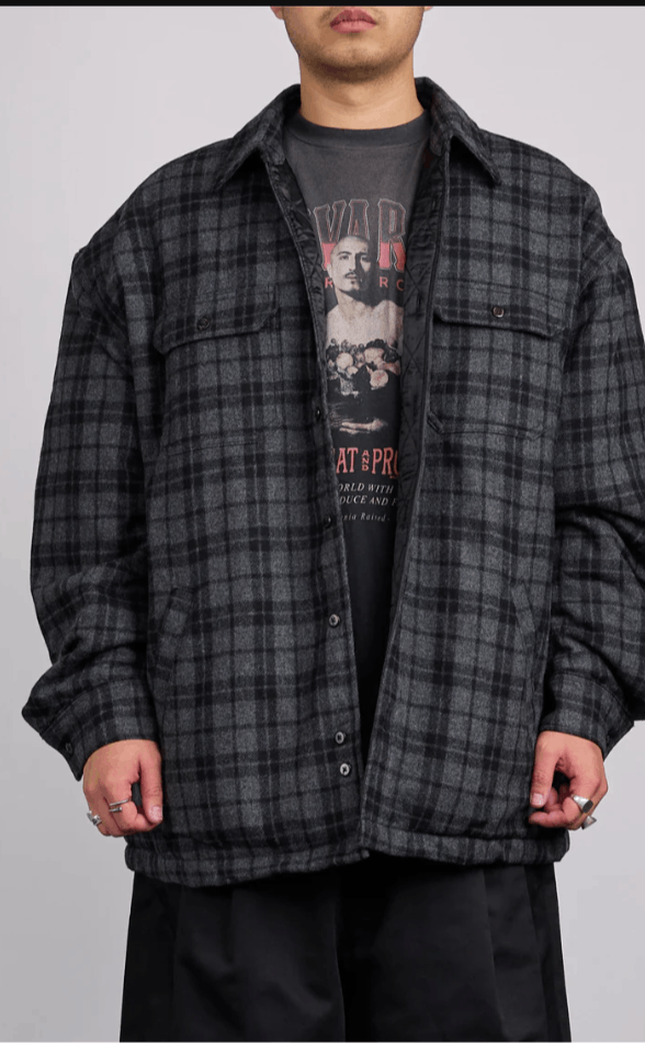 Willy Chavarria Willy Chavarria Plaid Quilted Wool Overshirt Medium Size US M / EU 48-50 / 2 - 1 Thumbnail