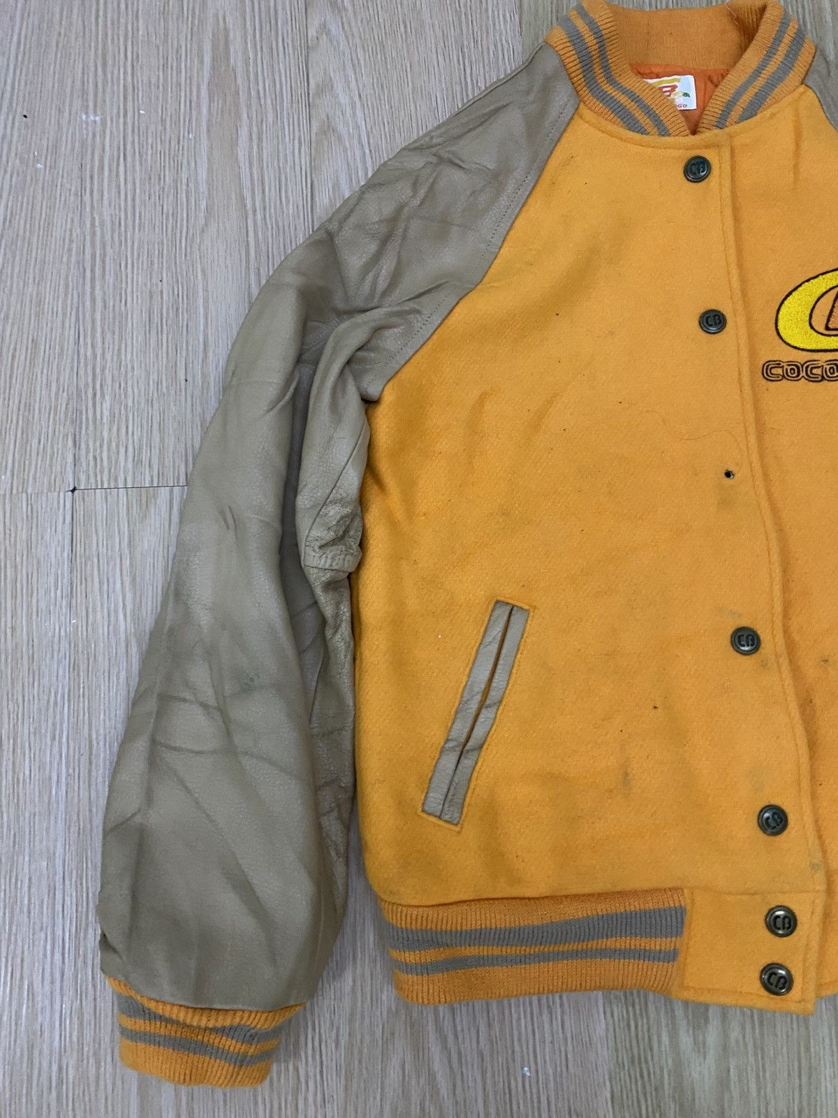 Japanese Brand Cocobongo leather sleeve varsity jacket Size US S / EU 44-46 / 1 - 4 Thumbnail