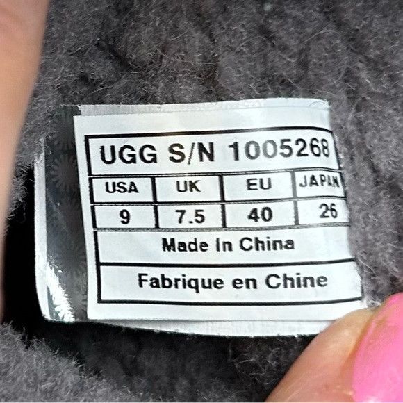 Ugg Ugg Thomsen Tall Black Suede Leather Knee High Boots Size US 9 / IT 39 - 7 Thumbnail