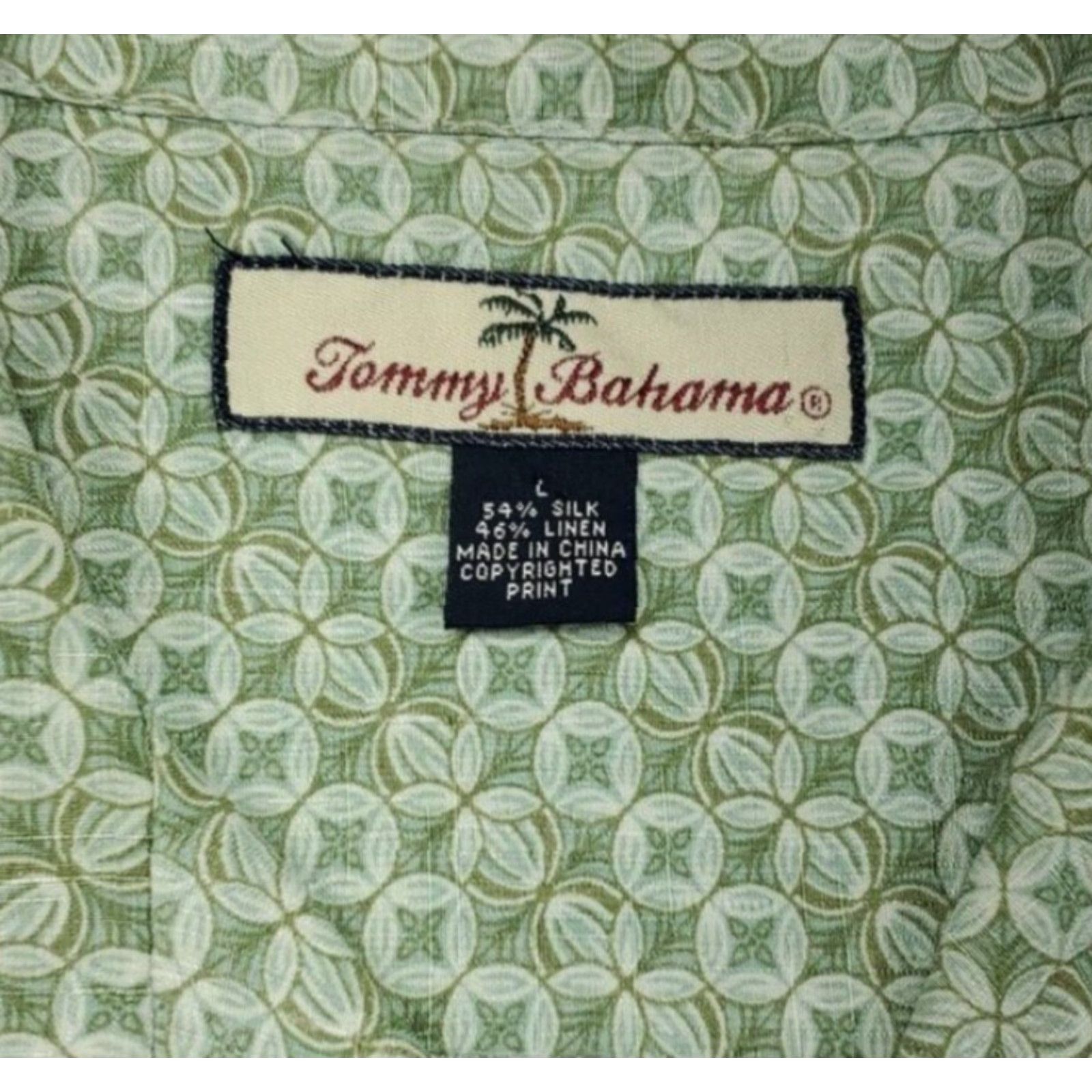 Tommy Bahama Tommy Bahama Shirt Mens L Silk Linen Hawaiian Casual Button Up Sunglass Loop Size US L / EU 52-54 / 3 - 4 Thumbnail