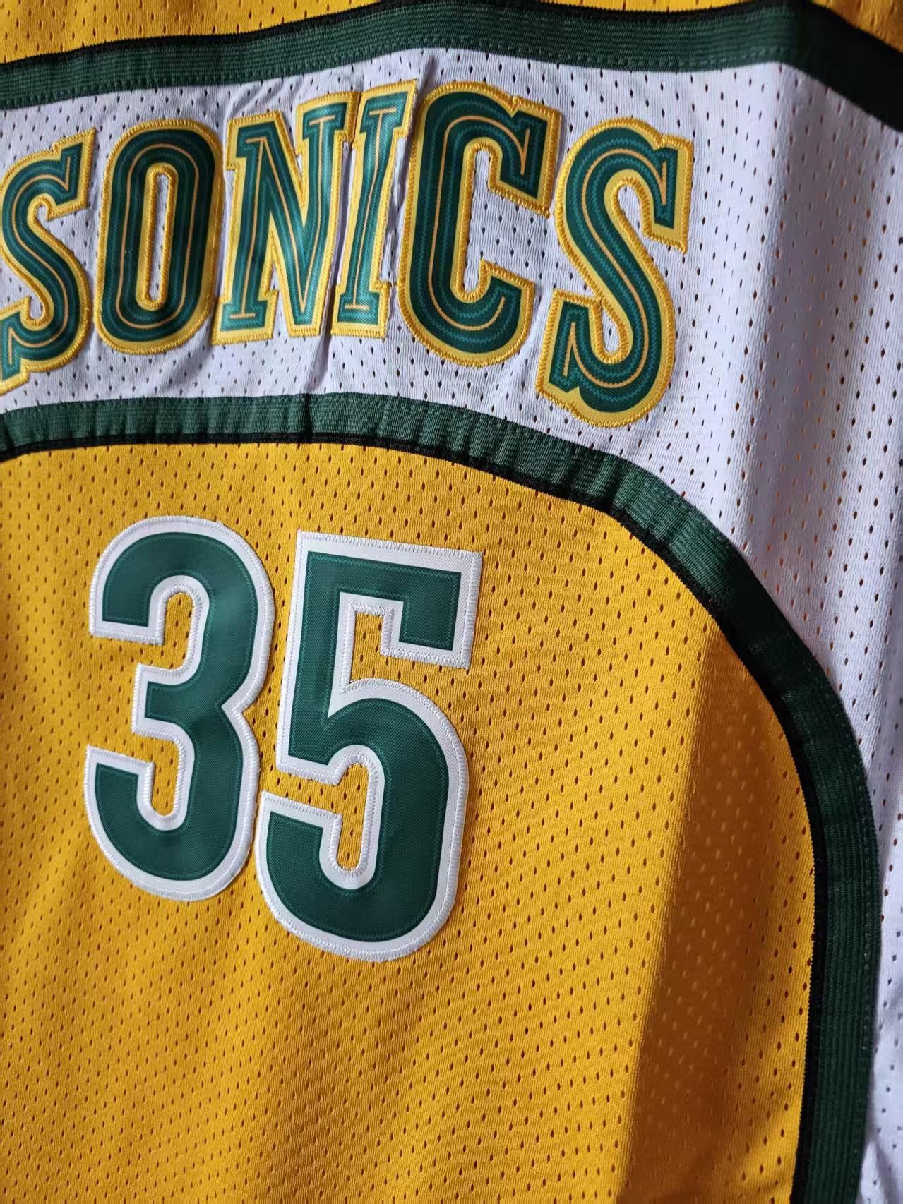NBA Seattle Supersonics 35 Kevin Durant Jersey Stitched Yellow Size US M / EU 48-50 / 2 - 3 Thumbnail
