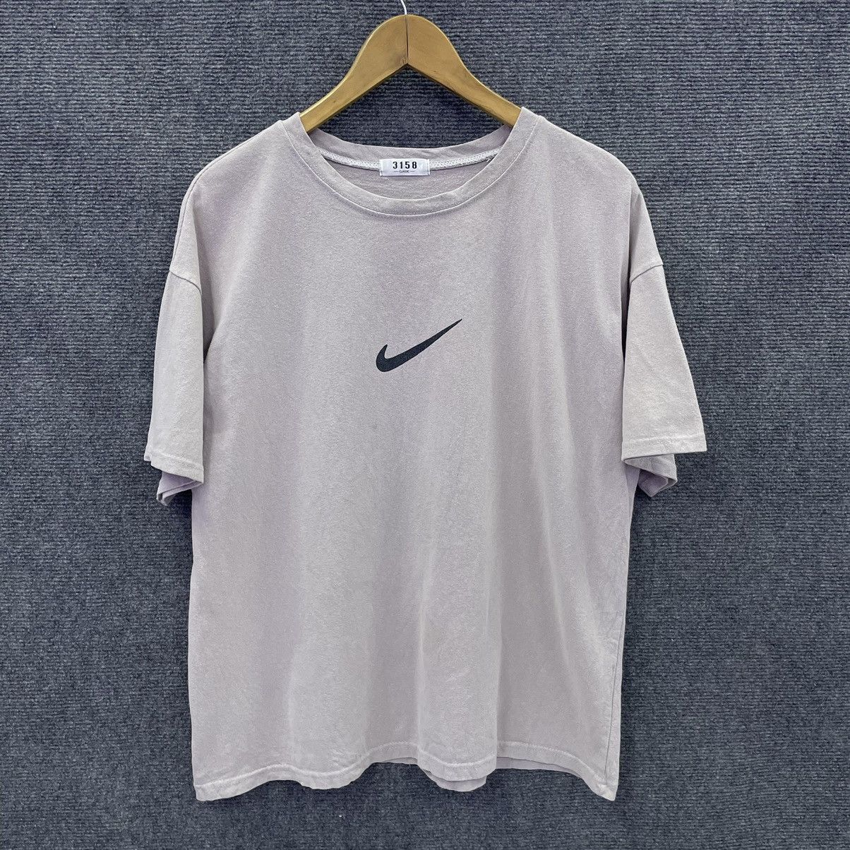 Nike × Vintage Vintage 90s Nike Center Swoosh Boot T Shirt Size US L / EU 52-54 / 3 - 5 Thumbnail
