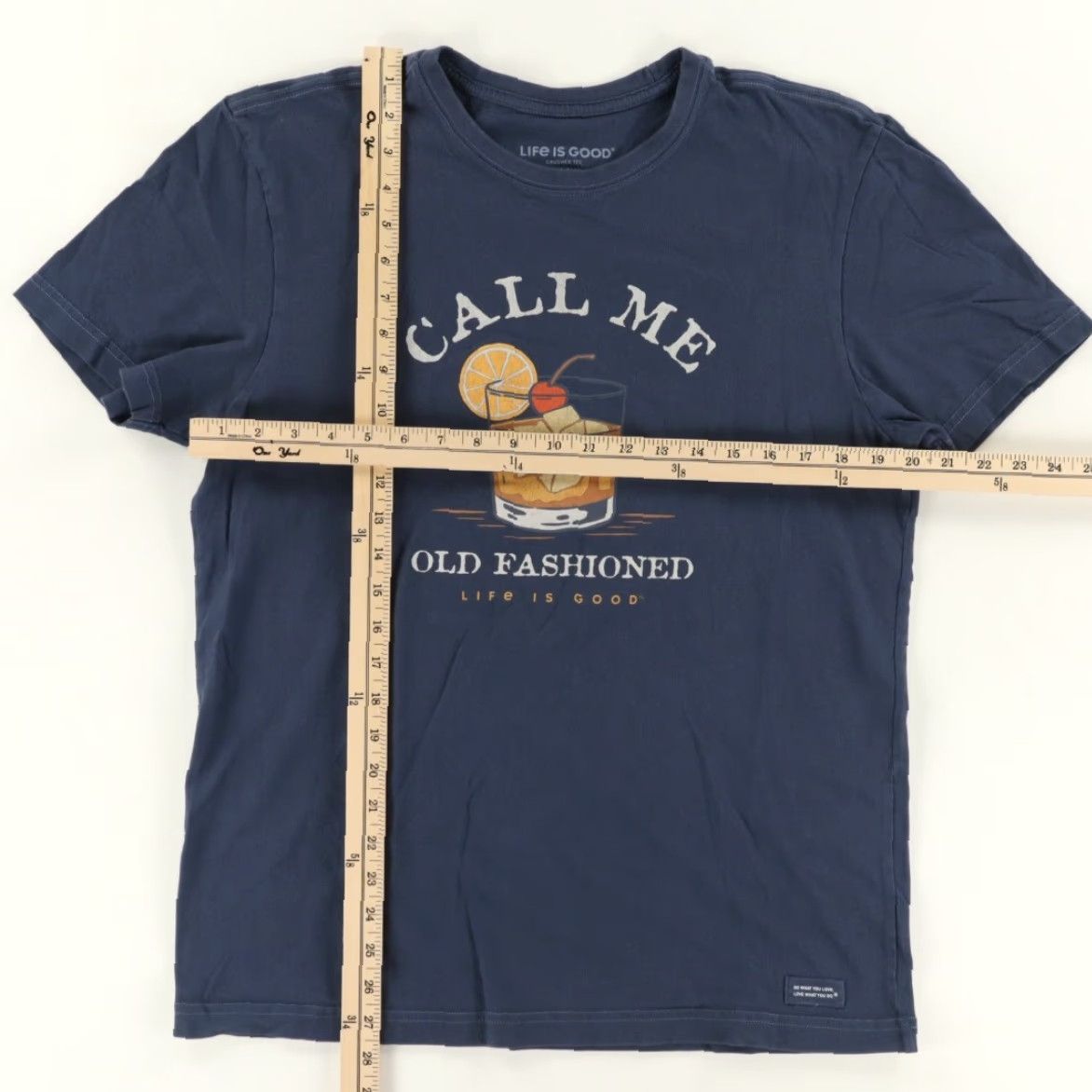 Life is Good Life is Good Call Me Old Fashioned Solid T-Shirt Navy Blue Men's M Size US M / EU 48-50 / 2 - 3 Thumbnail