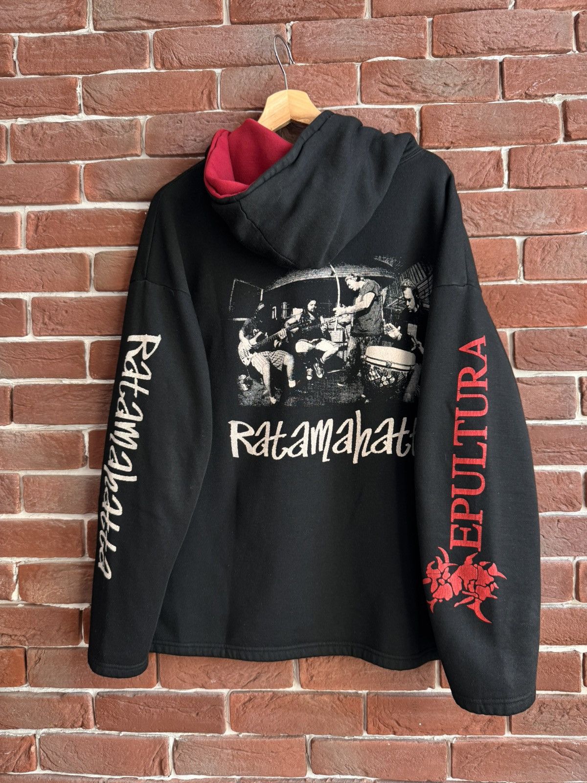 Band Tees Rare 1996 Sepultura Roots Metal Band Hoodie 90s Grail XL Size US XL / EU 56 / 4 - 9 Thumbnail