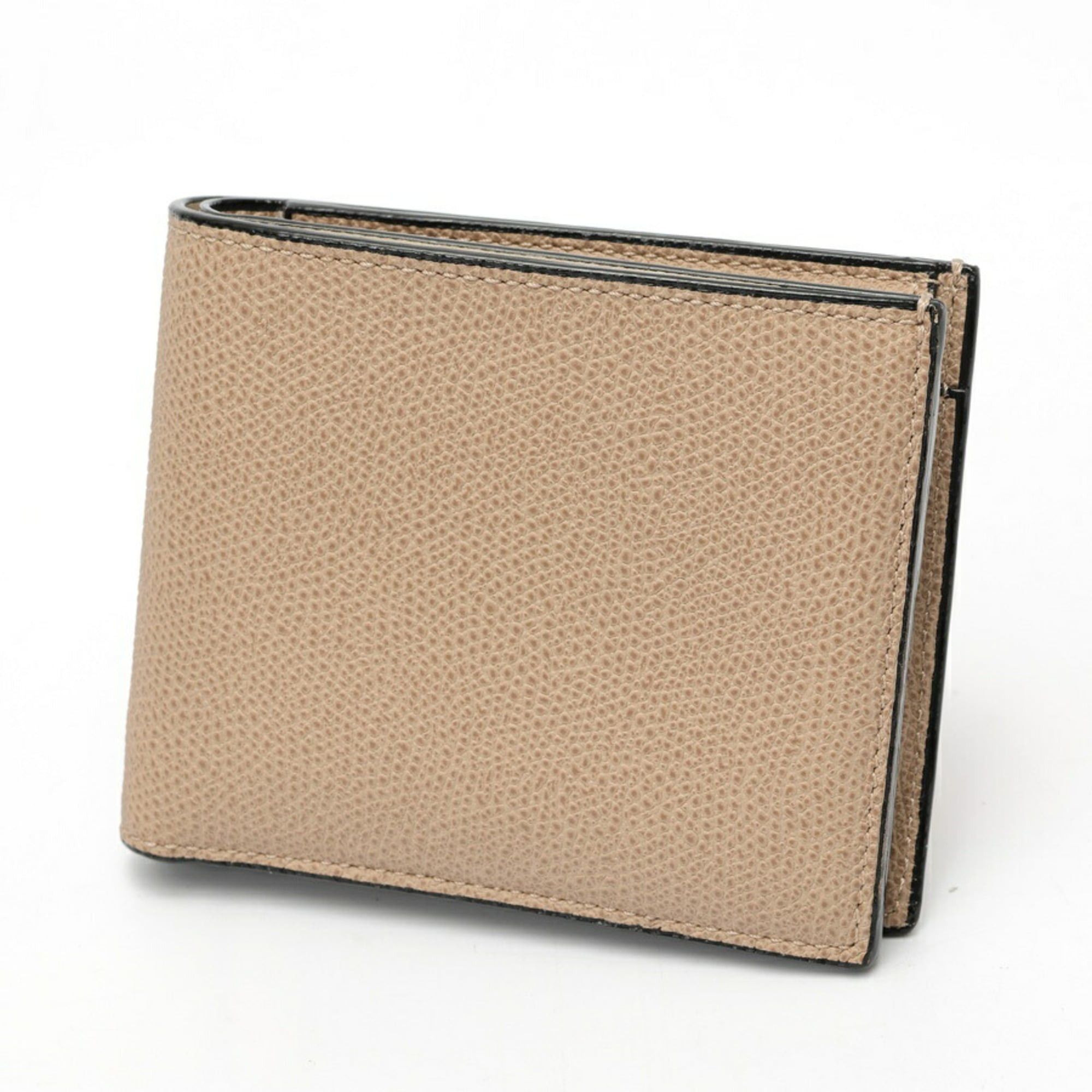 Valextra Valextra Bi-fold Wallet with Coin Purse, 4 Card Slots, Compact, Soft Calfskin, Greige Size ONE SIZE - 1 Thumbnail