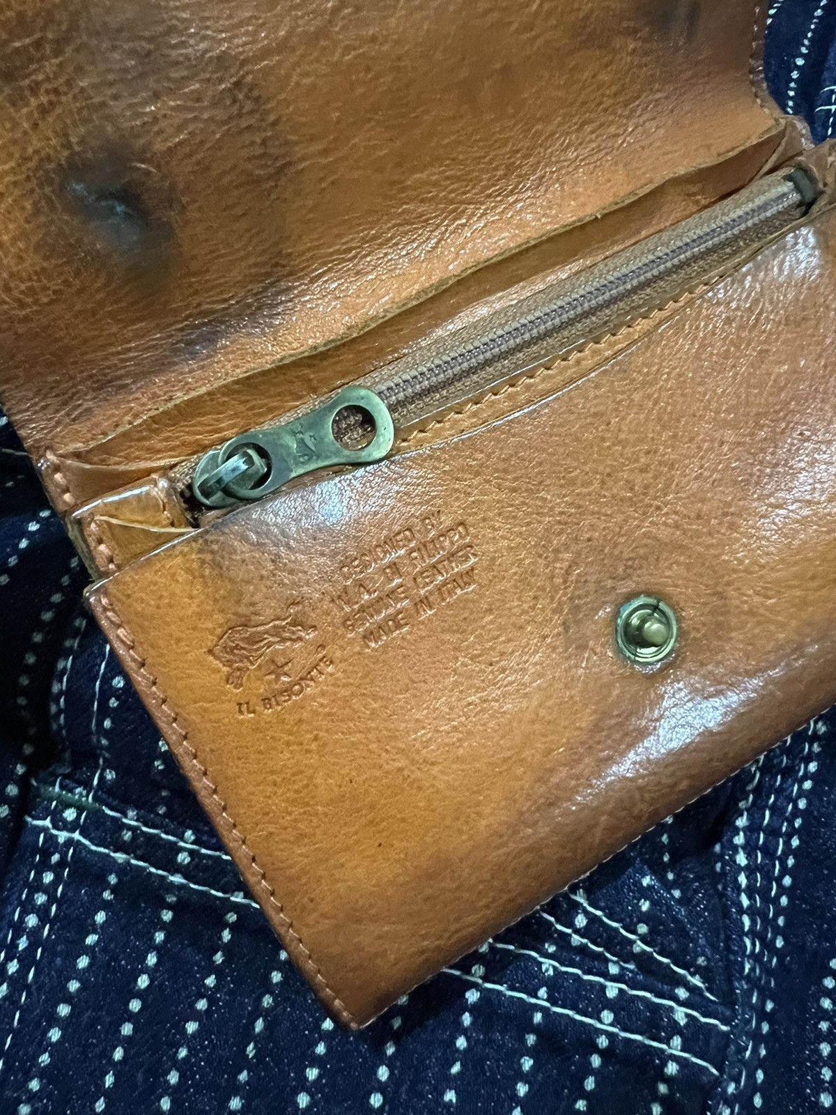 Il Bisonte Il Bisonte 🇮🇹 Hand Craft Leather Patina Bifold Wallets Size ONE SIZE - 10 Thumbnail