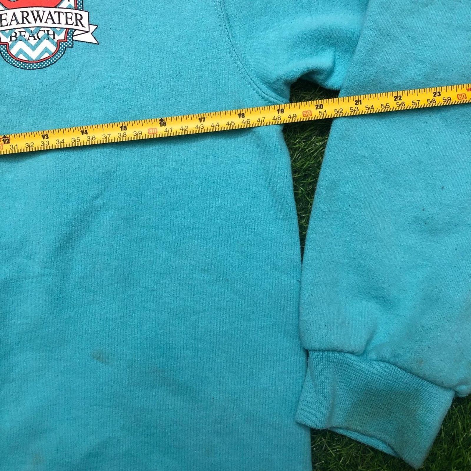 Jerzees Light Teal Clear Water Beach, Florida Graphic Crewneck Size US S / EU 44-46 / 1 - 4 Thumbnail