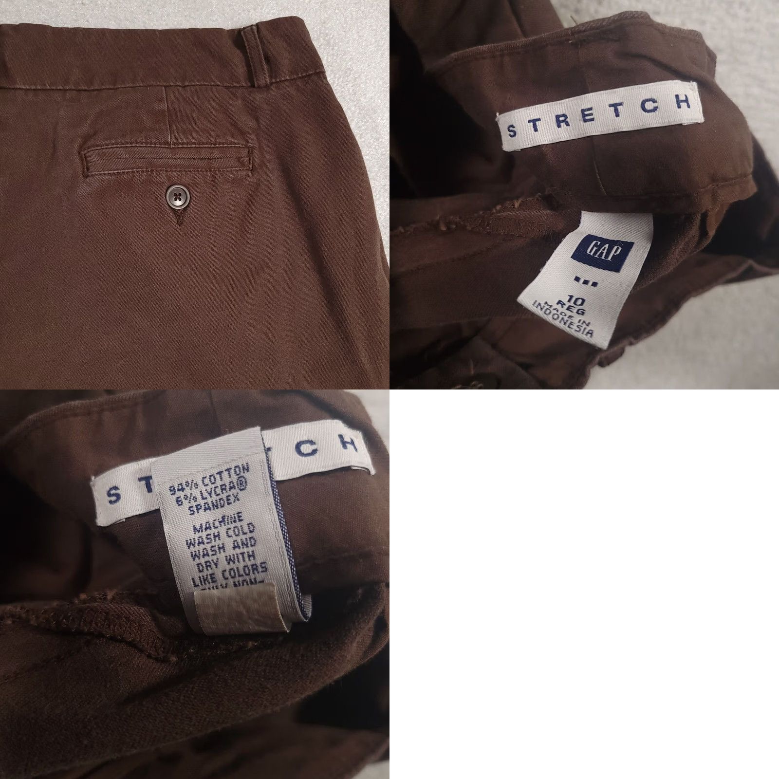 Gap Gap Dress Pants Women's 10 Regular Brown Mid-Rise Flare Modern Fit Stretch Size 24" / US 00 / IT 34 - 9 Thumbnail