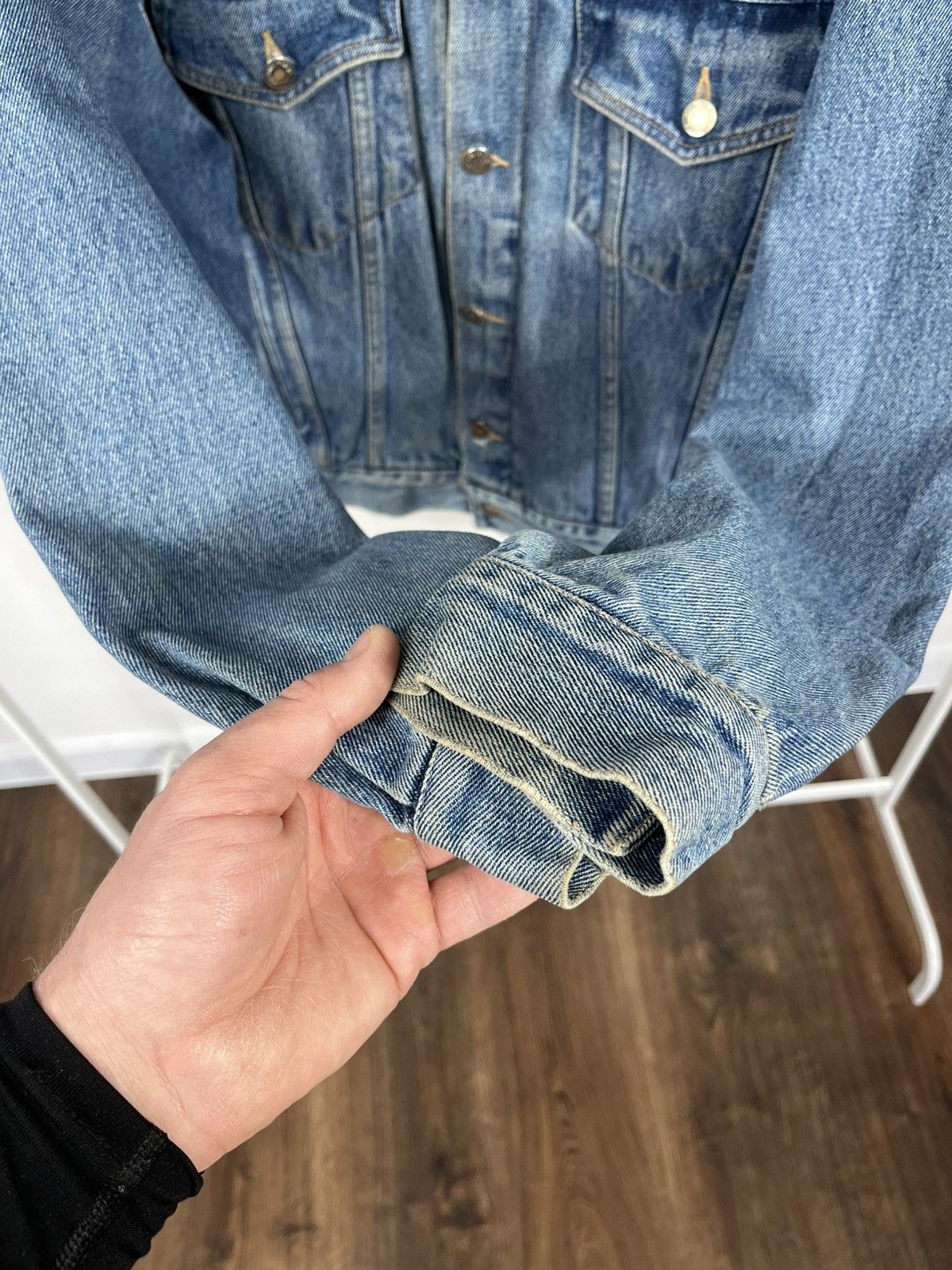 Wrangler Wrangler Hero Vintage Blue Denim Trucker Jacket Size US XL / EU 56 / 4 - 11 Thumbnail