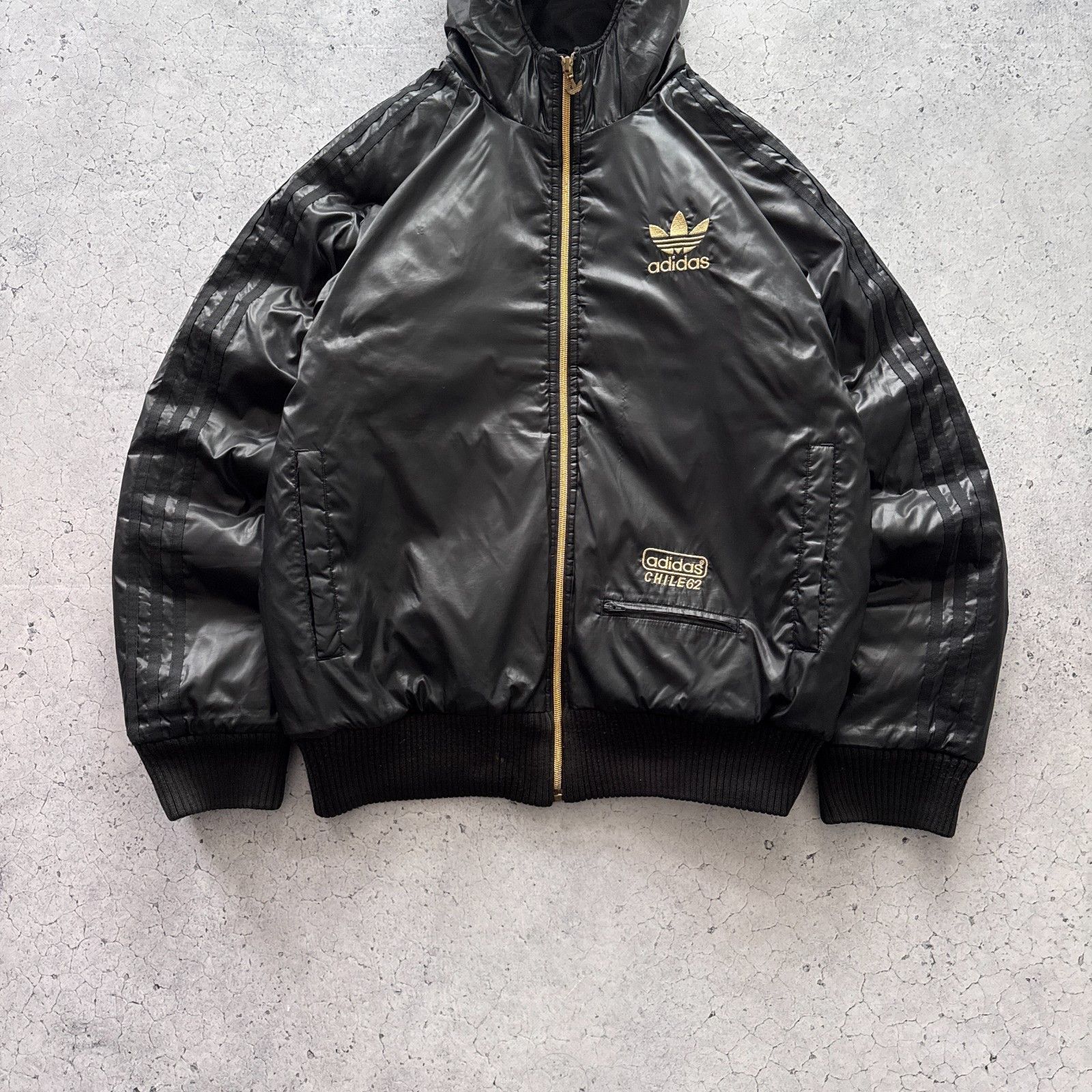 Adidas Adidas Chile 62 Vintage Fleece Zip Hooded Jacket Nylon Size US M / EU 48-50 / 2 - 2 Thumbnail