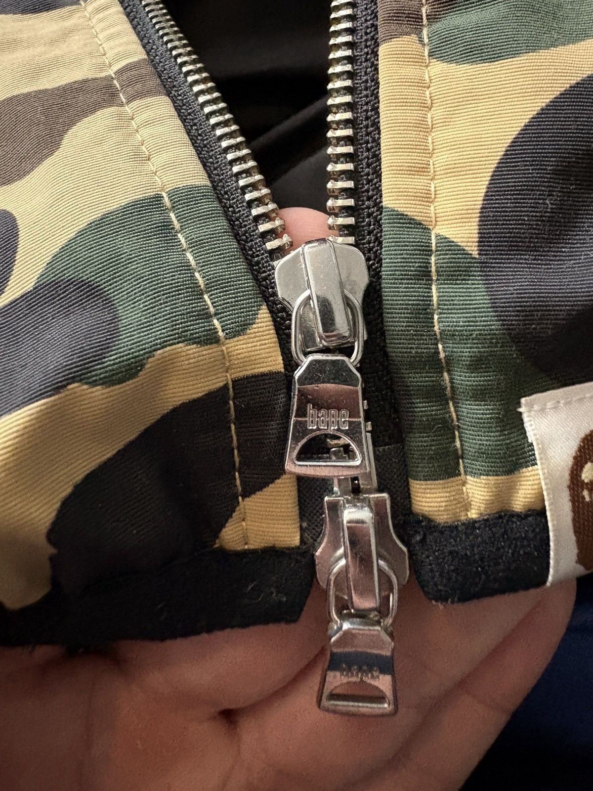 Bape BAPE 1st Camo Shark Down Jacket WGM Yellow OG Camo FW17 Size US XL / EU 56 / 4 - 9 Thumbnail