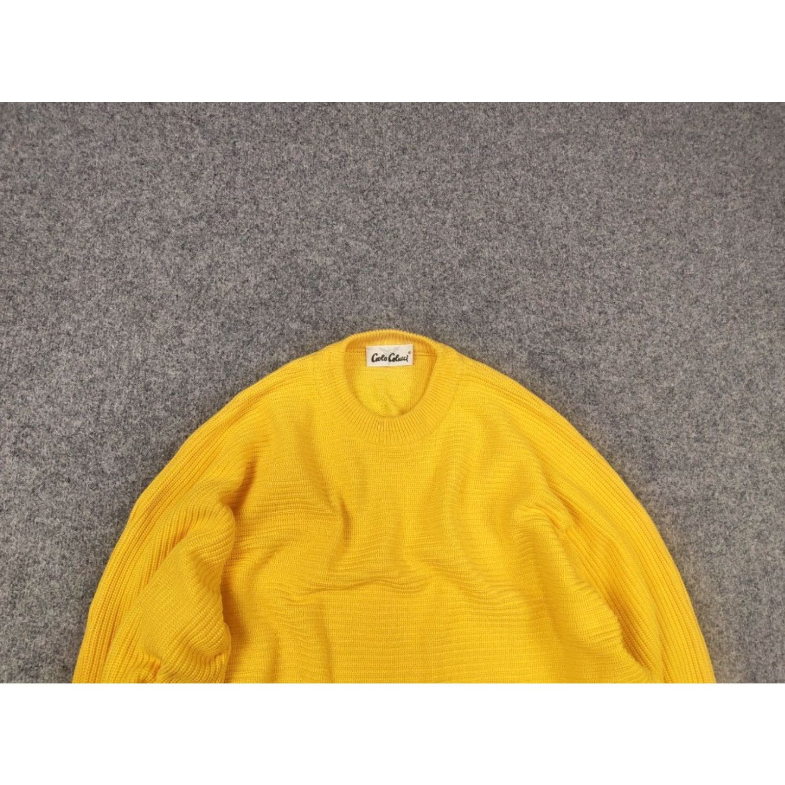 Carlo Colucci VINTAGE Carlo Colucci Logo Yellow Knit Cotton Blend Sweater M Wool? No, Cotton Blend Size US M / EU 48-50 / 2 - 4 Thumbnail