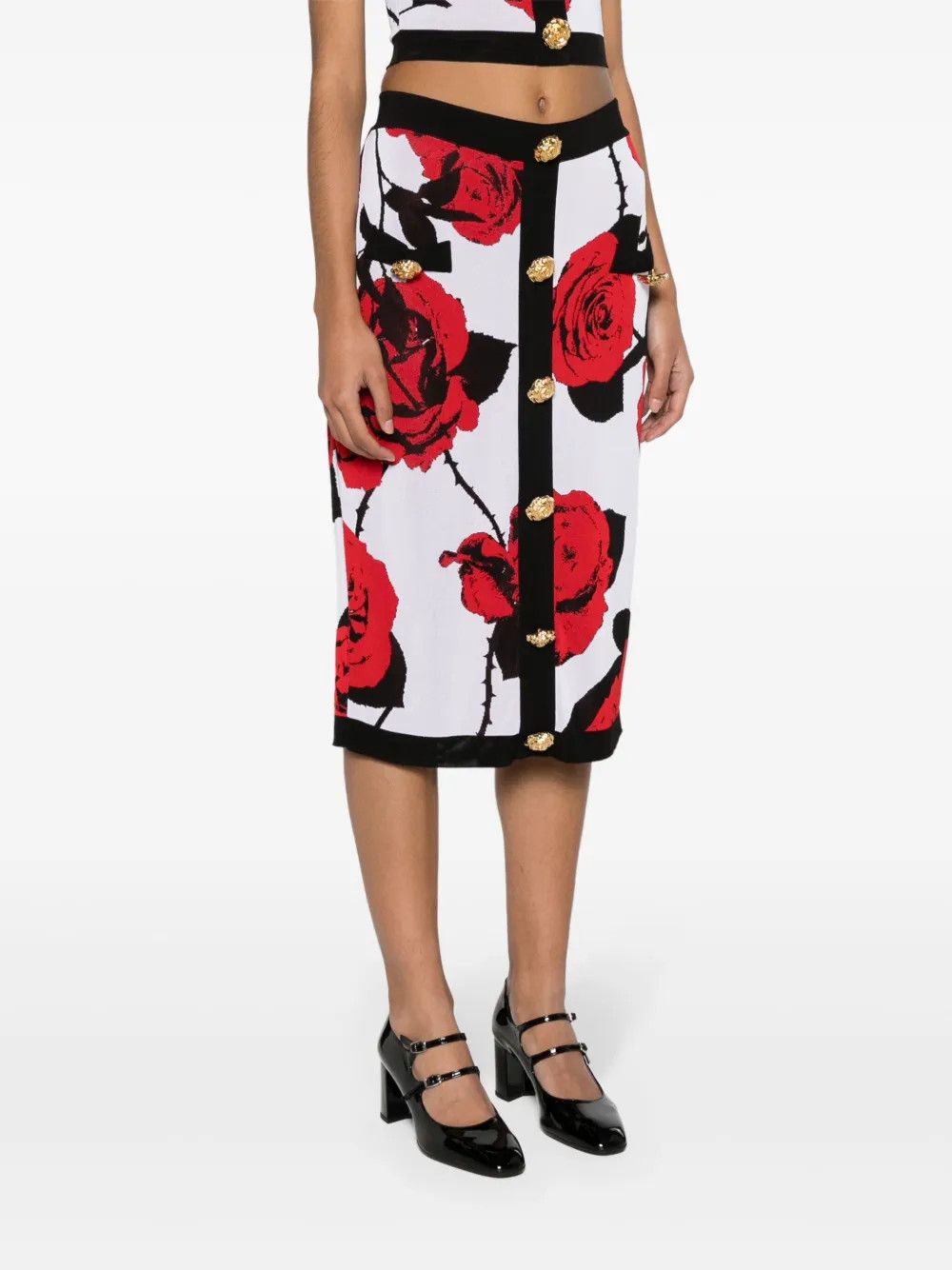 Balmain o1y0625 Midi Skirt in Multicolor Size 27" / US 4 / IT 40 - 3 Thumbnail