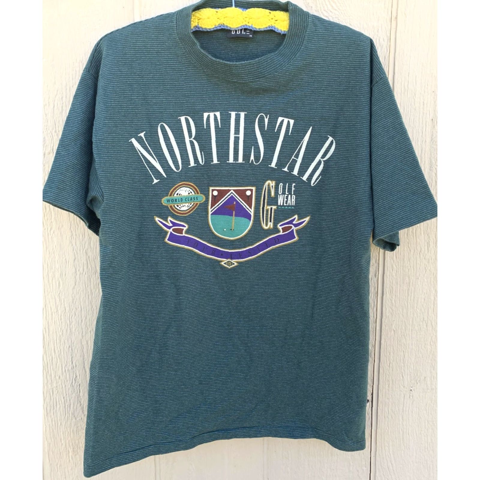 Vintage VINTAGE SDI T-Shirt Golf Striped M Green 80s 90s World Class Tour Tested Made in USA Mens Size US M / EU 48-50 / 2 - 7 Thumbnail