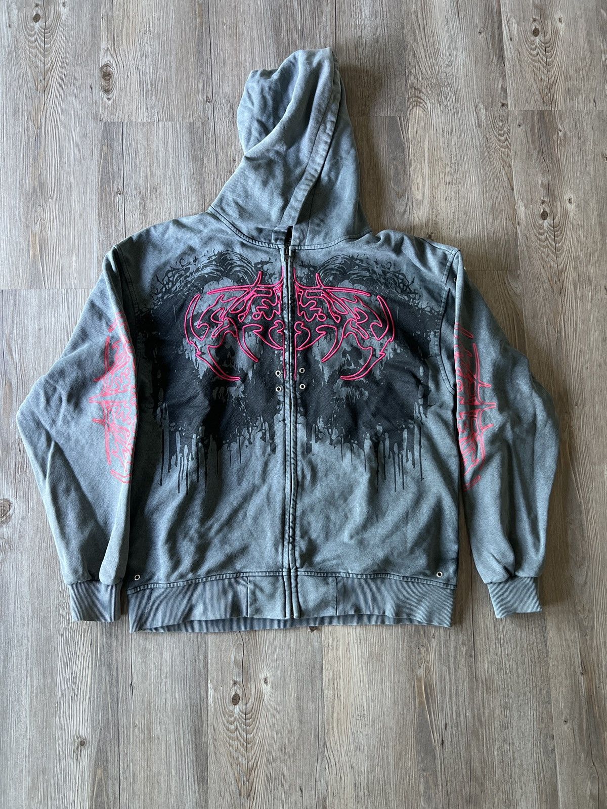 Affliction × Eternal Eternal Artwear Grunge Zip Up hoodie Size US M / EU 48-50 / 2 - 1 Thumbnail