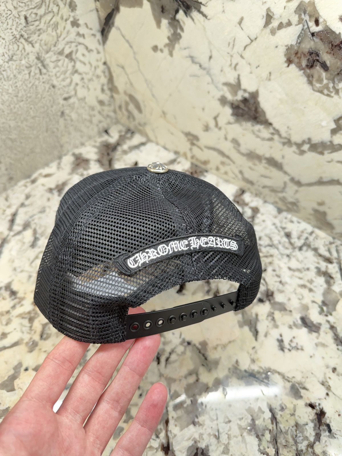 Chrome Hearts Chrome Hearts St Barths Orange Cemetery Cross Patch Trucker Size ONE SIZE - 14 Thumbnail