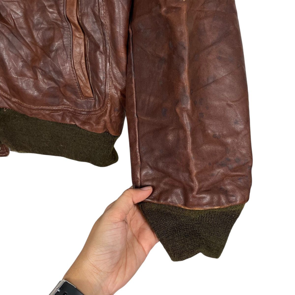 Schott Vintage Schott NYC I.S674.M.S Leather Flight Jacket Size US M / EU 48-50 / 2 - 13 Thumbnail