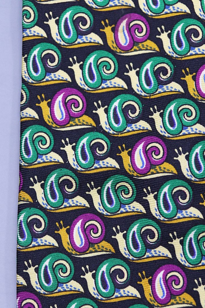 Guy Laroche Vintage Guy Laroche Snail Pattern Silk Tie Size ONE SIZE - 9 Thumbnail
