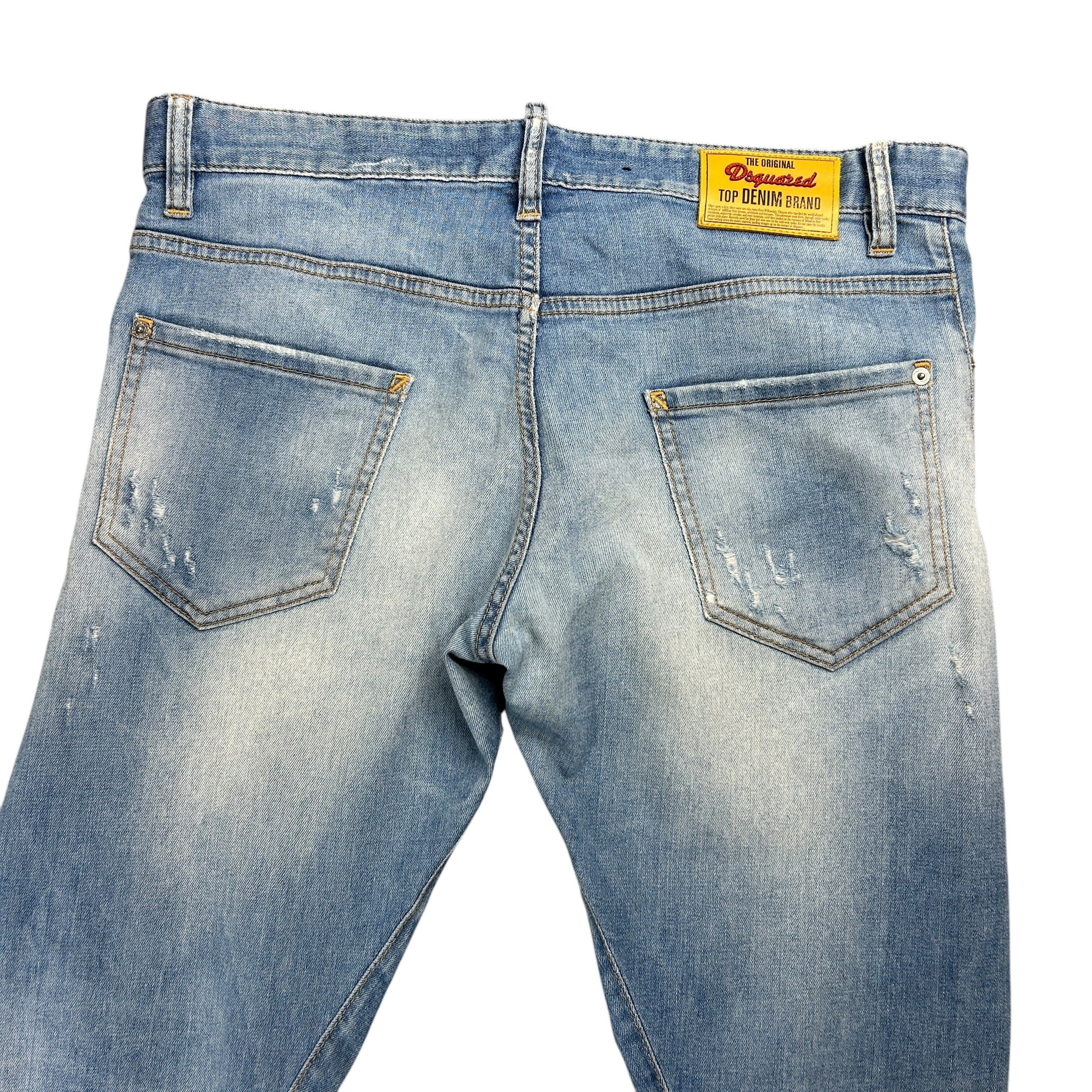 Dsquared2 Dsquared2 Twisted Leg Light Wash Blue Denim Jeans Ripped 50 Size US 34 / EU 50 - 4 Thumbnail
