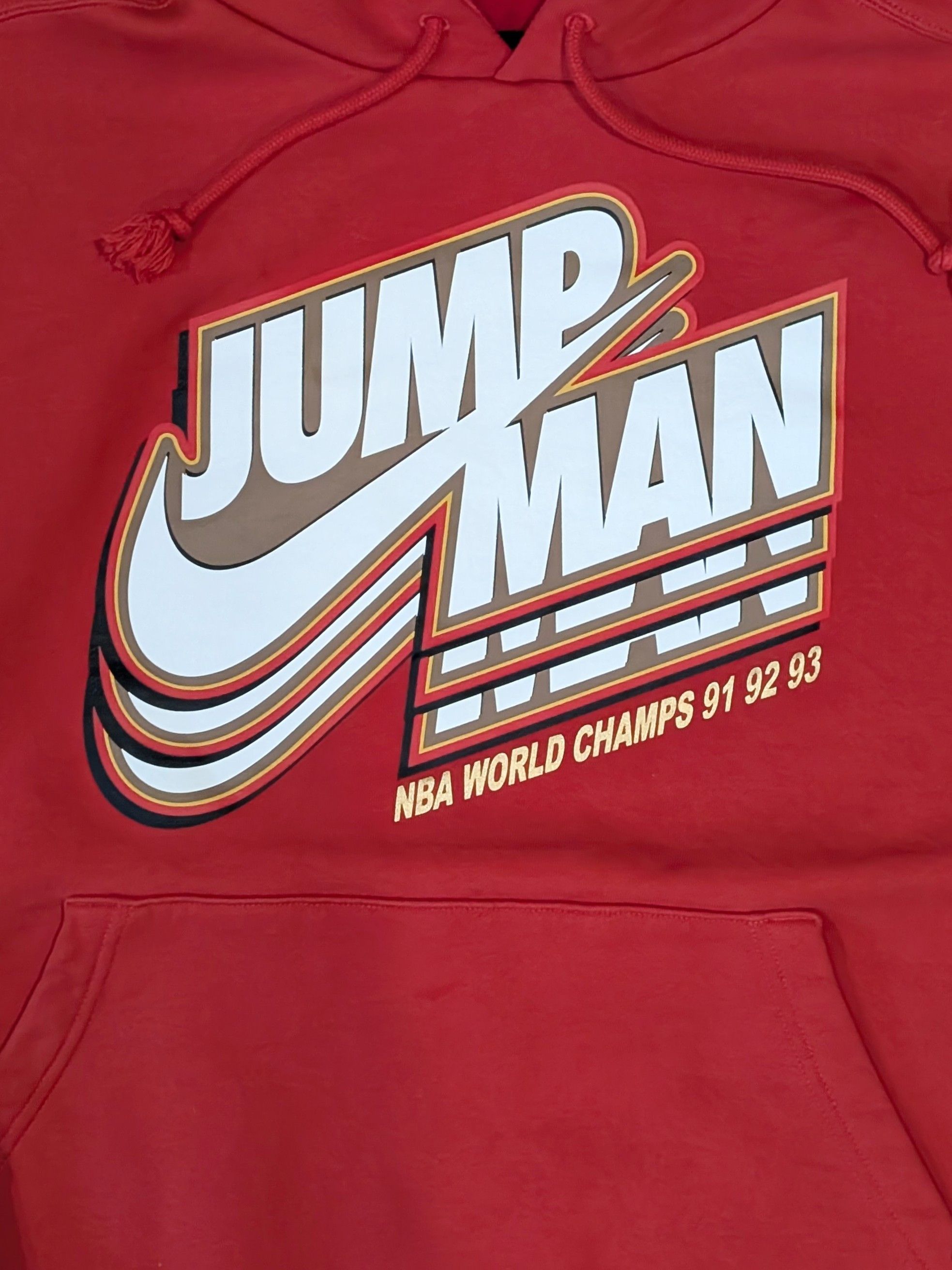 Nike Nike Jump Man NBA World Champs 91 92 93 red hoodie - 2XL Size US XXL / EU 58 / 5 - 2 Thumbnail