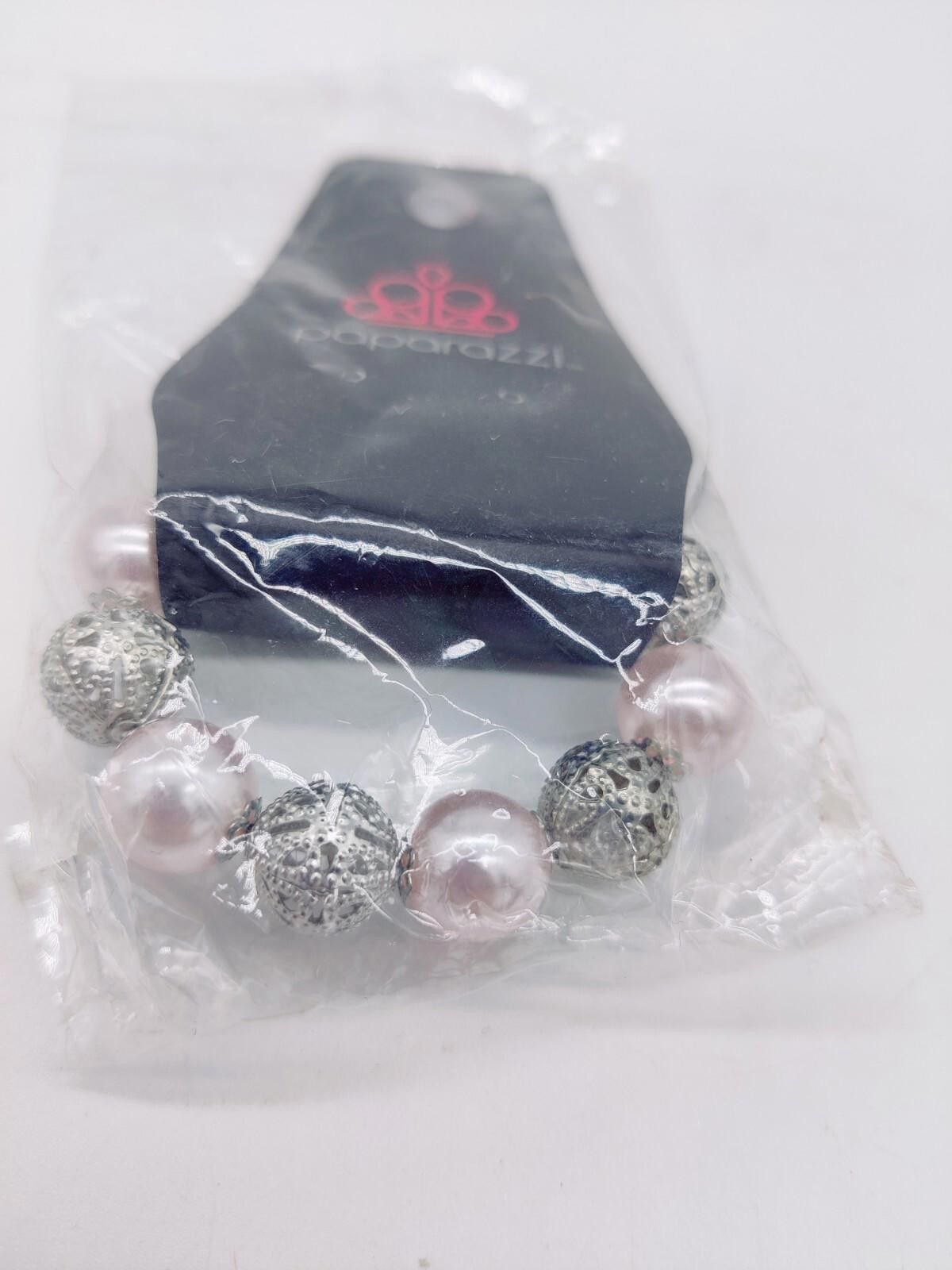 Other Paparazzi Bracelet Pink & Silver Beads Beaded Stretchy New I Size ONE SIZE - 2 Thumbnail