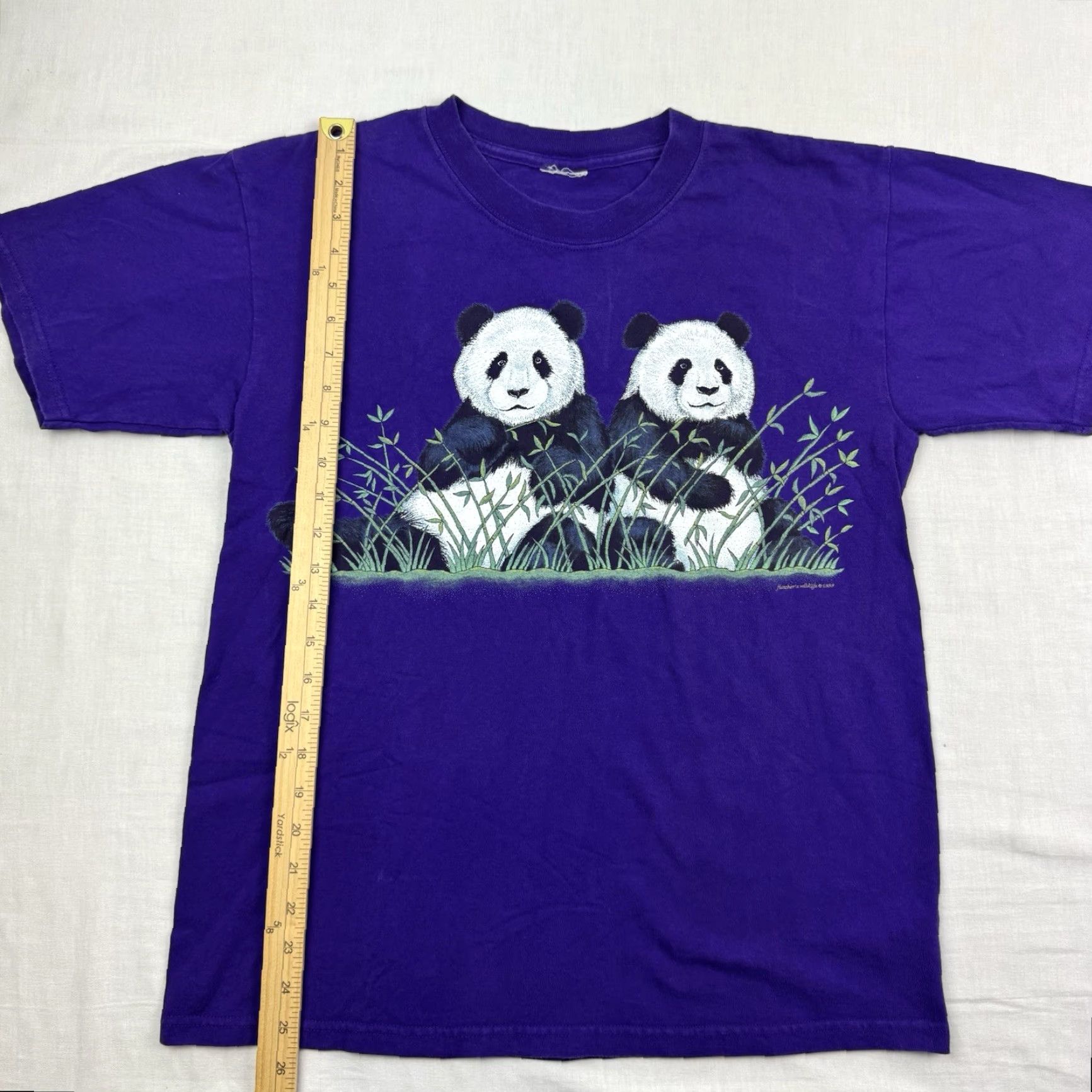 Vintage VINTAGE Panda Nature T Shirt Adult Small Animal Outdoor 90s Mens S Purple Graphic Print 90s Nature Animals Shirt Mens Size US S / EU 44-46 / 1 - 4 Thumbnail
