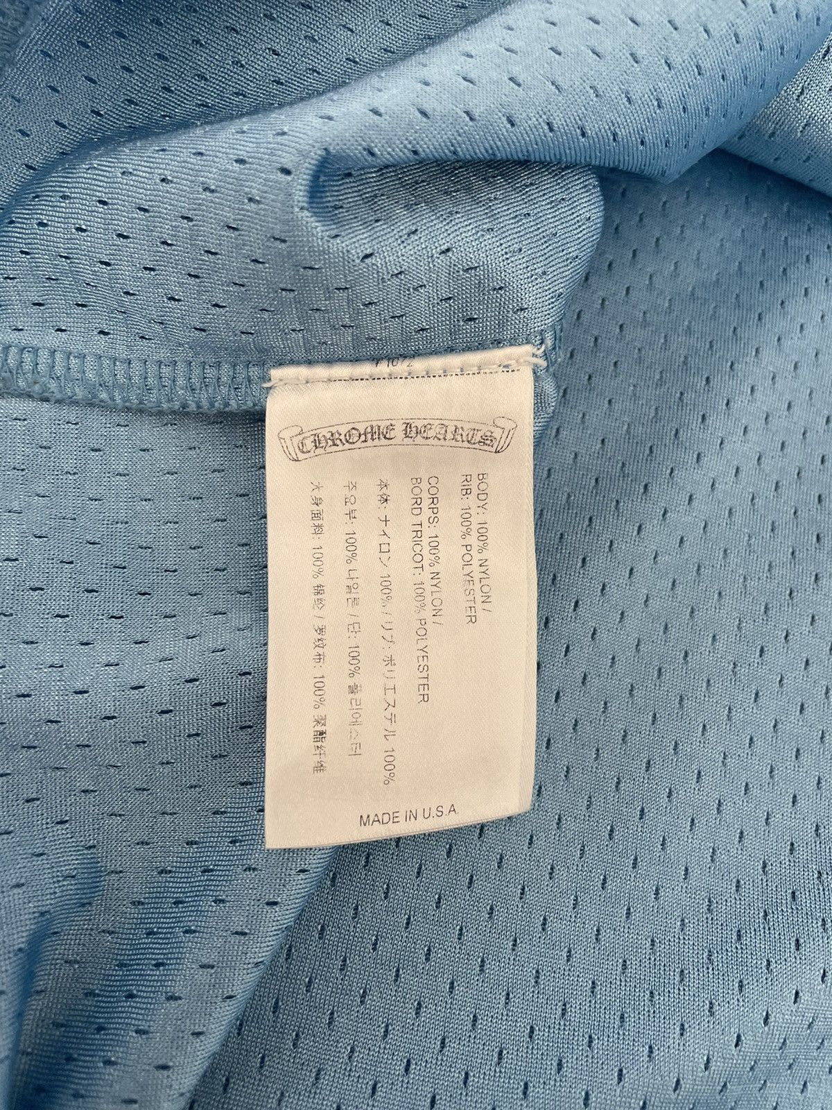Chrome Hearts Chrome Hearts Blue Mesh L/S Jersey Size US L / EU 52-54 / 3 - 7 Thumbnail