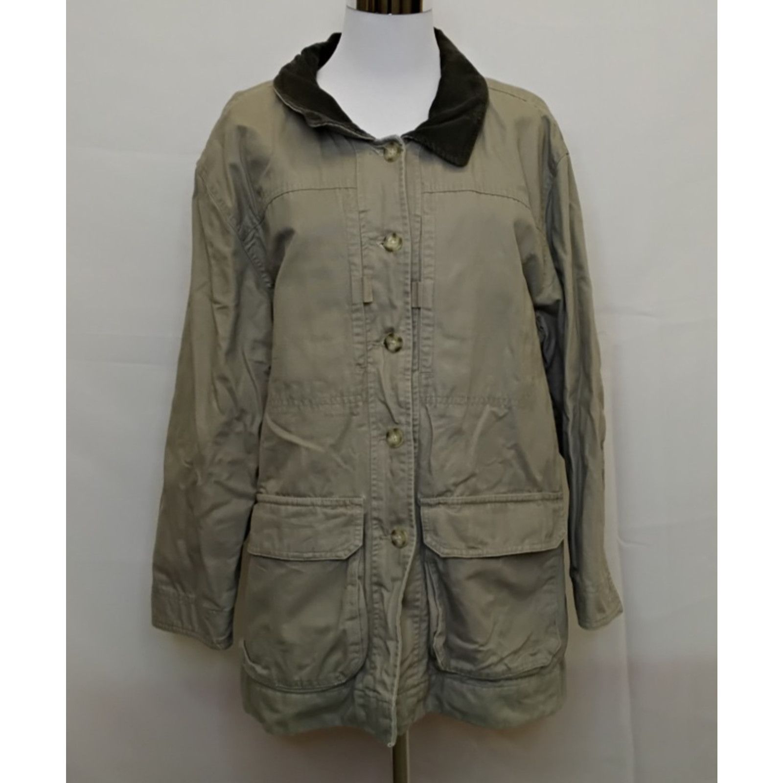 Cabelas Cabela's Chore Jacket Women's 2XL Khaki Corduroy Collar Size XXL / US 16-18 / IT 52-54 - 2 Thumbnail
