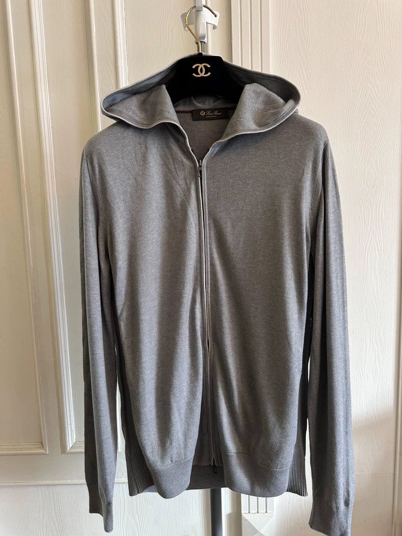 Loro Piana LORO PIANA Cashmere cotton knit cap sweater with zipper Size S / US 4 / IT 40 - 2 Thumbnail
