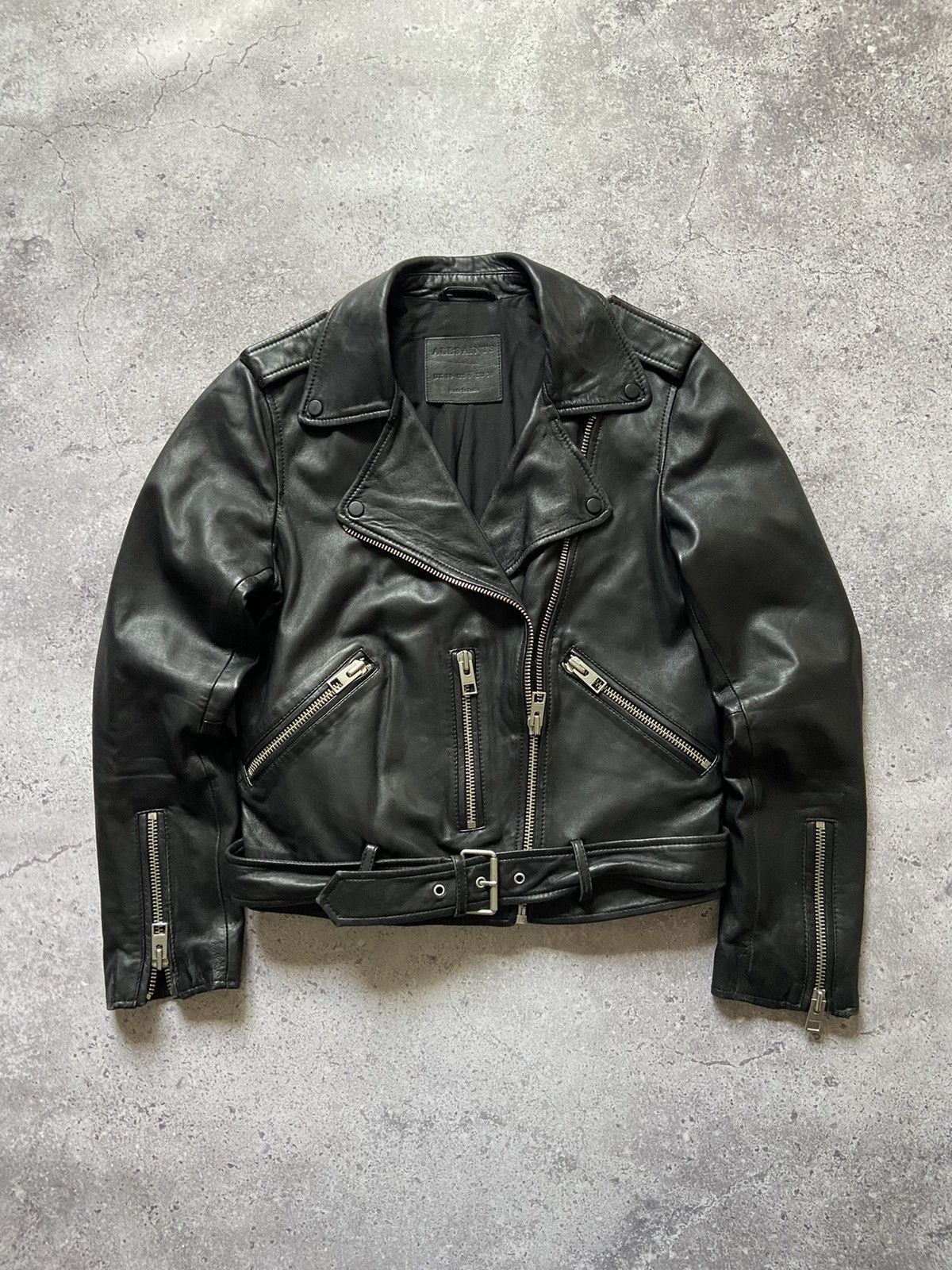 Allsaints Allsaints Leather Balfern Biker Jacket Womens Streetwear Size M / US 6-8 / IT 42-44 - 1 Thumbnail