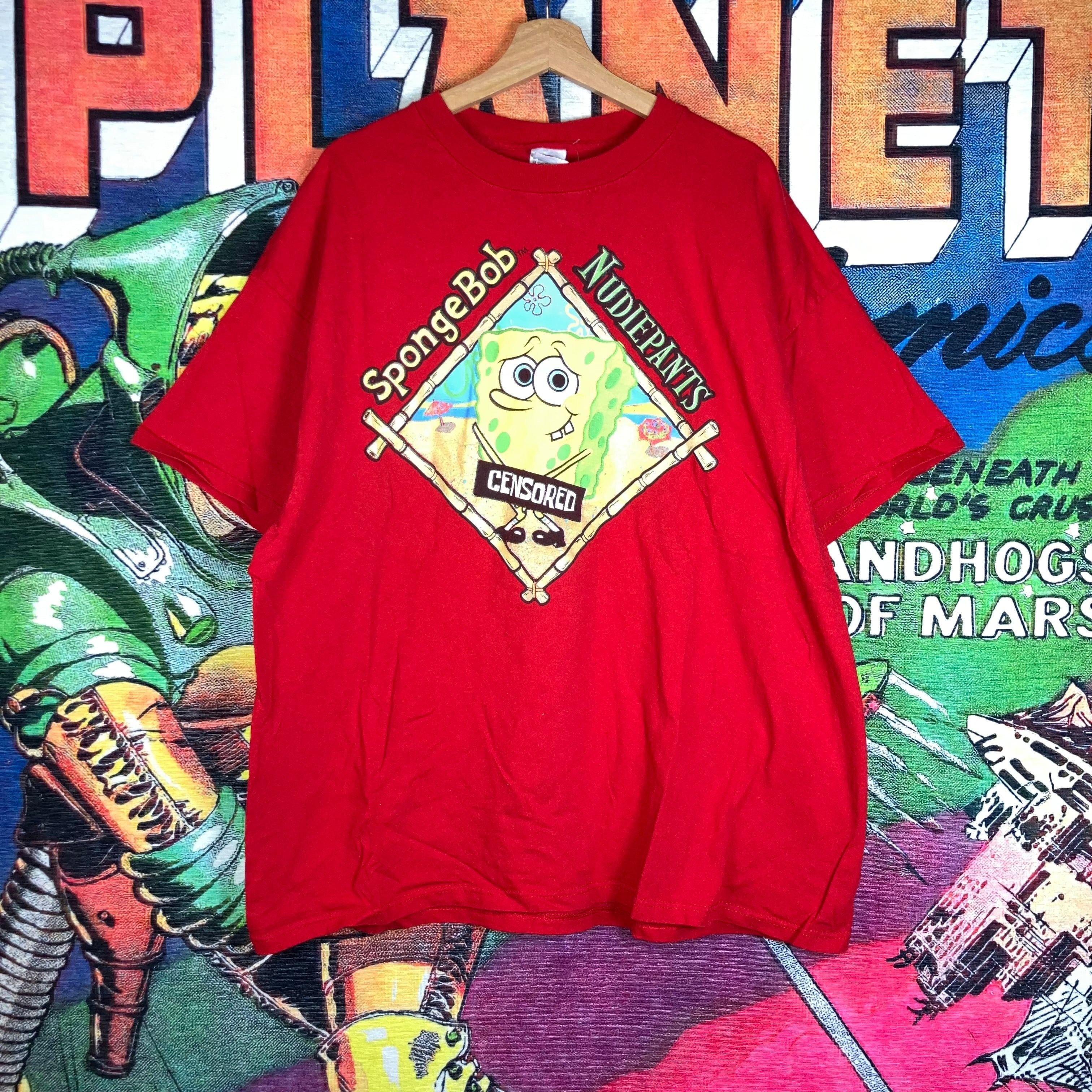 Nickelodeon × Vintage Y2K SpongeBob Nudiepants Tee Size 2XL Size US XXL / EU 58 / 5 - 1 Thumbnail