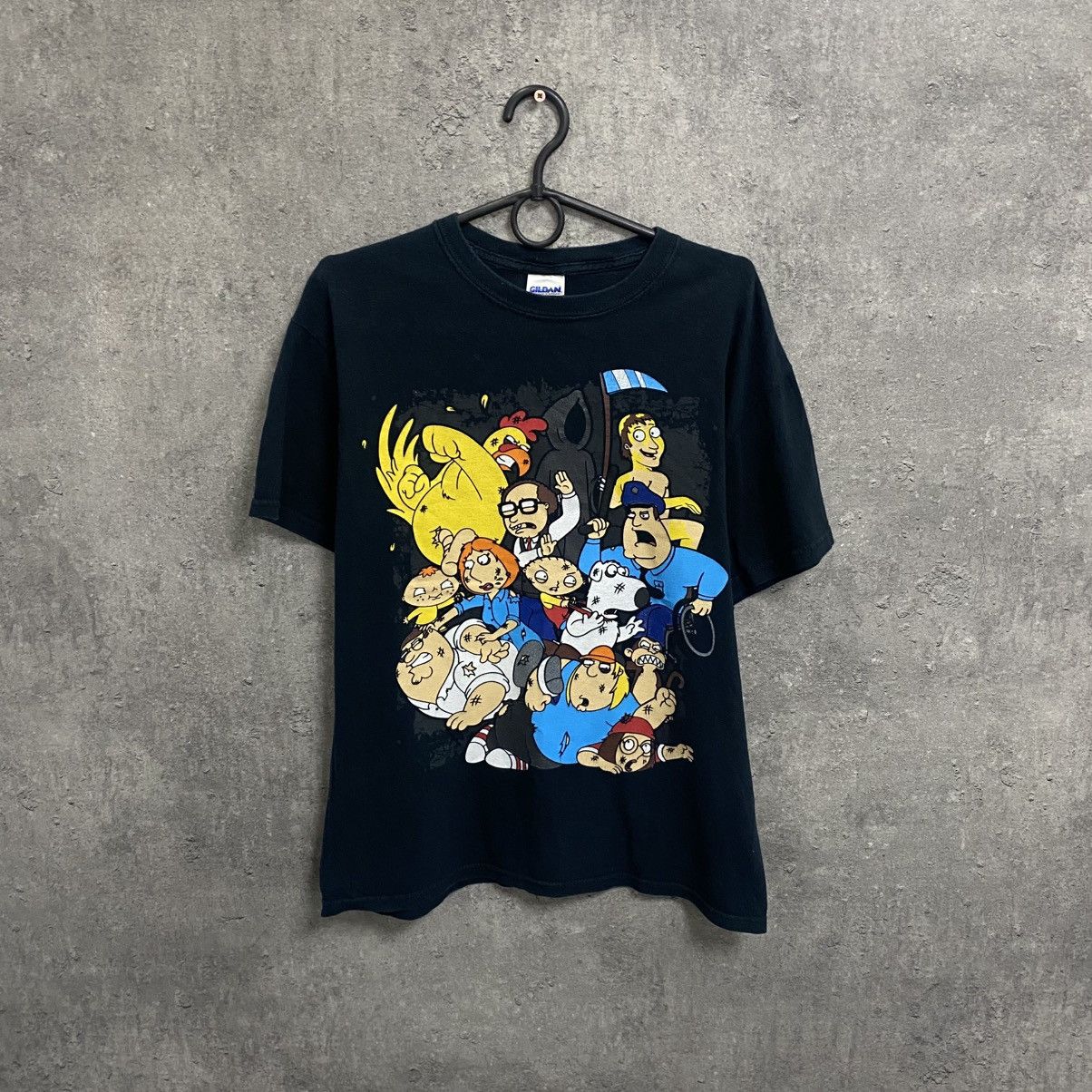 Gildan Family Guy Characters T-Shirt Big Logo Black Merch Size US M / EU 48-50 / 2 - 1 Thumbnail