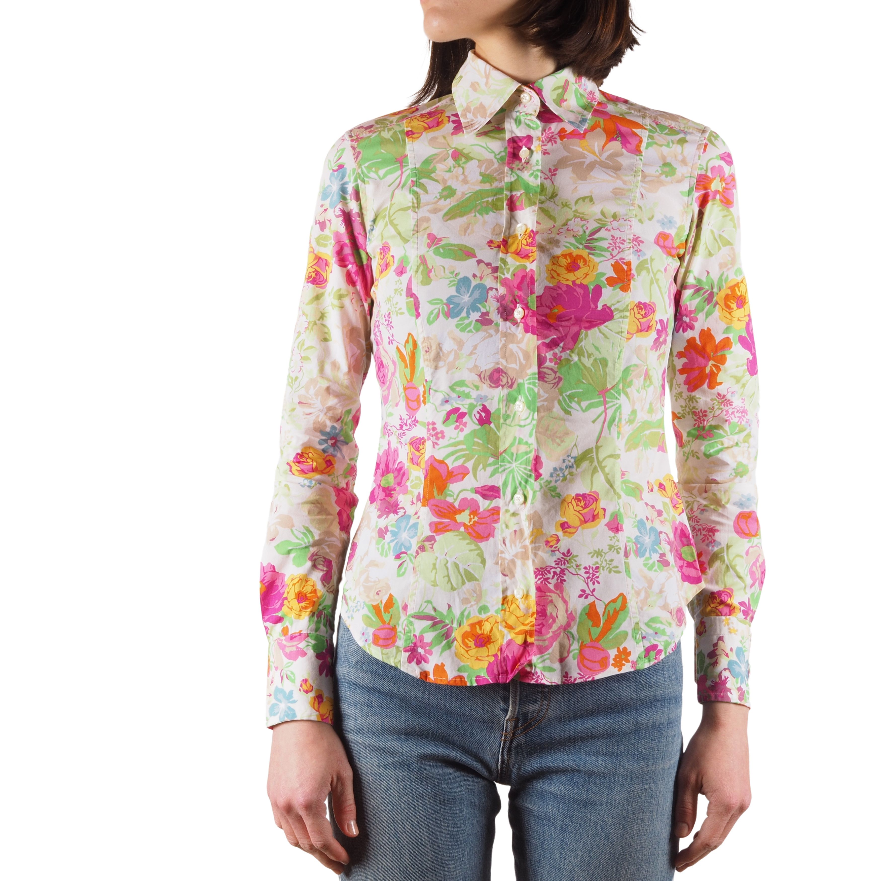 Etro ETRO Women's Floral Print Long Sleeve Blouse Shirt Size S / US 4 / IT 40 - 1 Thumbnail