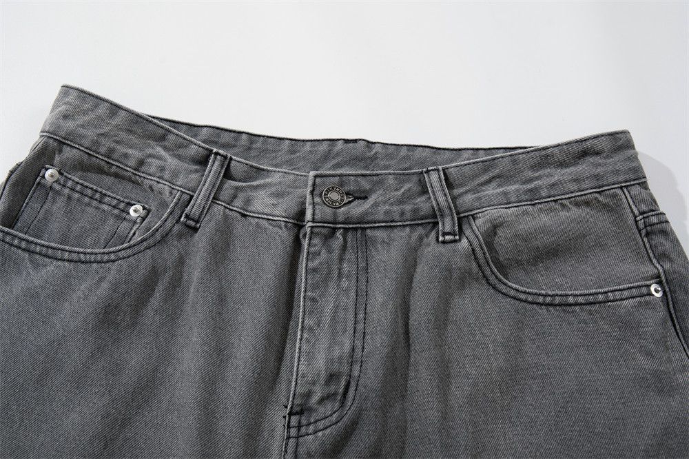 Vintage Punk retro washed distressed casual straight jeans Size US 32 / EU 48 - 3 Thumbnail