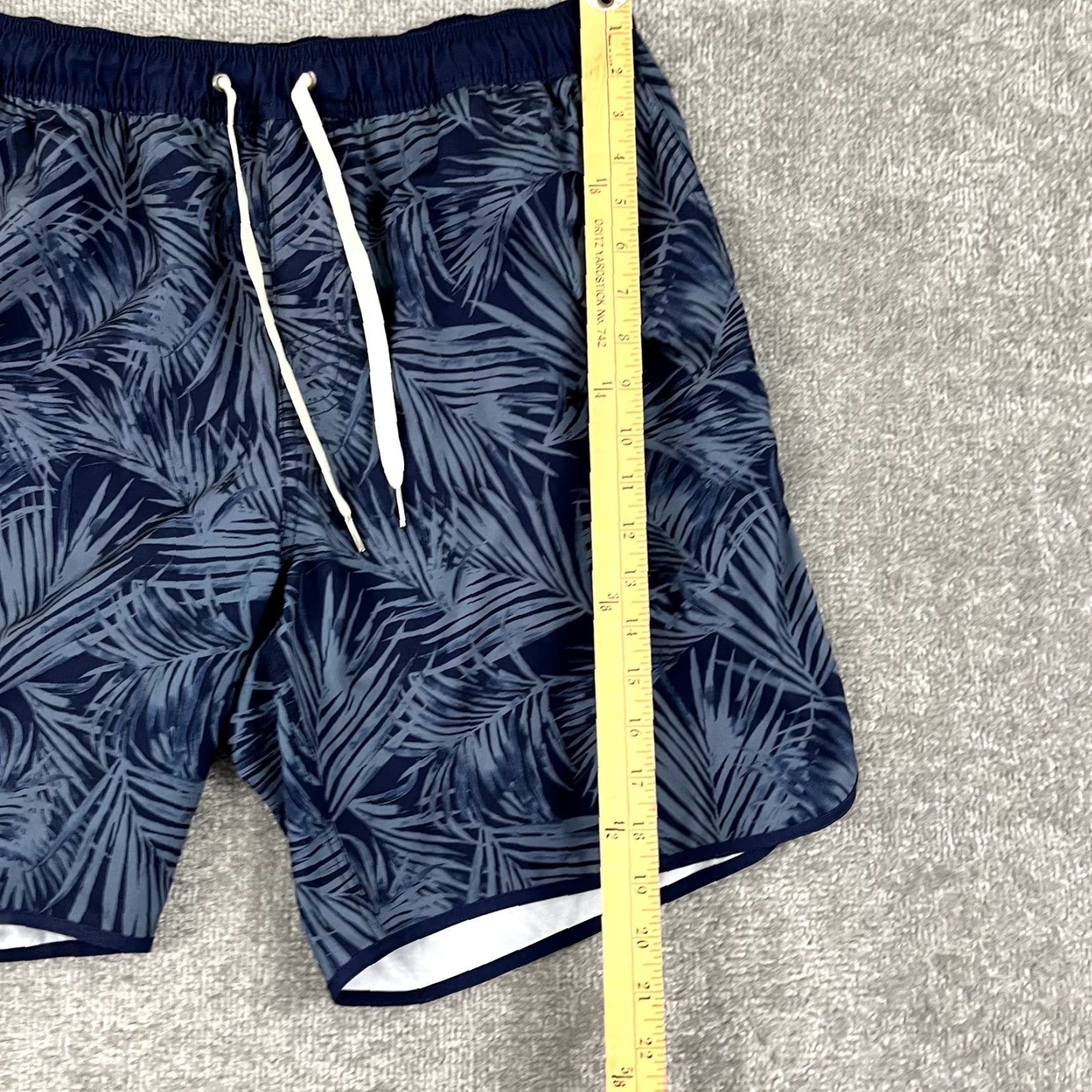 Vintage FAIR HARBOR Shorts Mens XL 8" Lined Blue Floral Hawaiian Hybrid Swimming Run Athletic Casual Pockets Breathable Woven Size US 36 / EU 52 - 2 Thumbnail