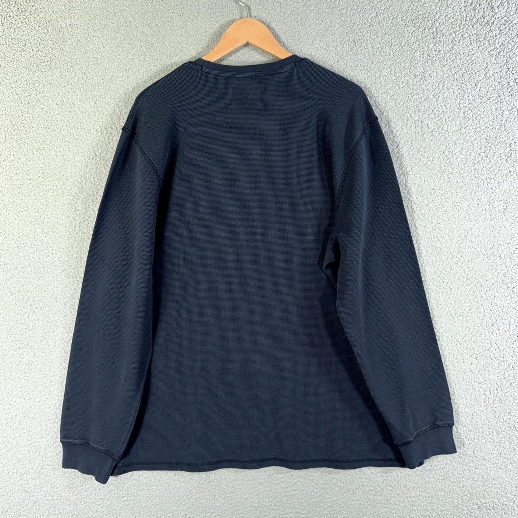 J Brand VINTAGE? No. The Normal Brand Waffle Knit Shirt Men 2XL Navy Long Sleeve Thermal Crewneck Size US XXL / EU 58 / 5 - 4 Thumbnail