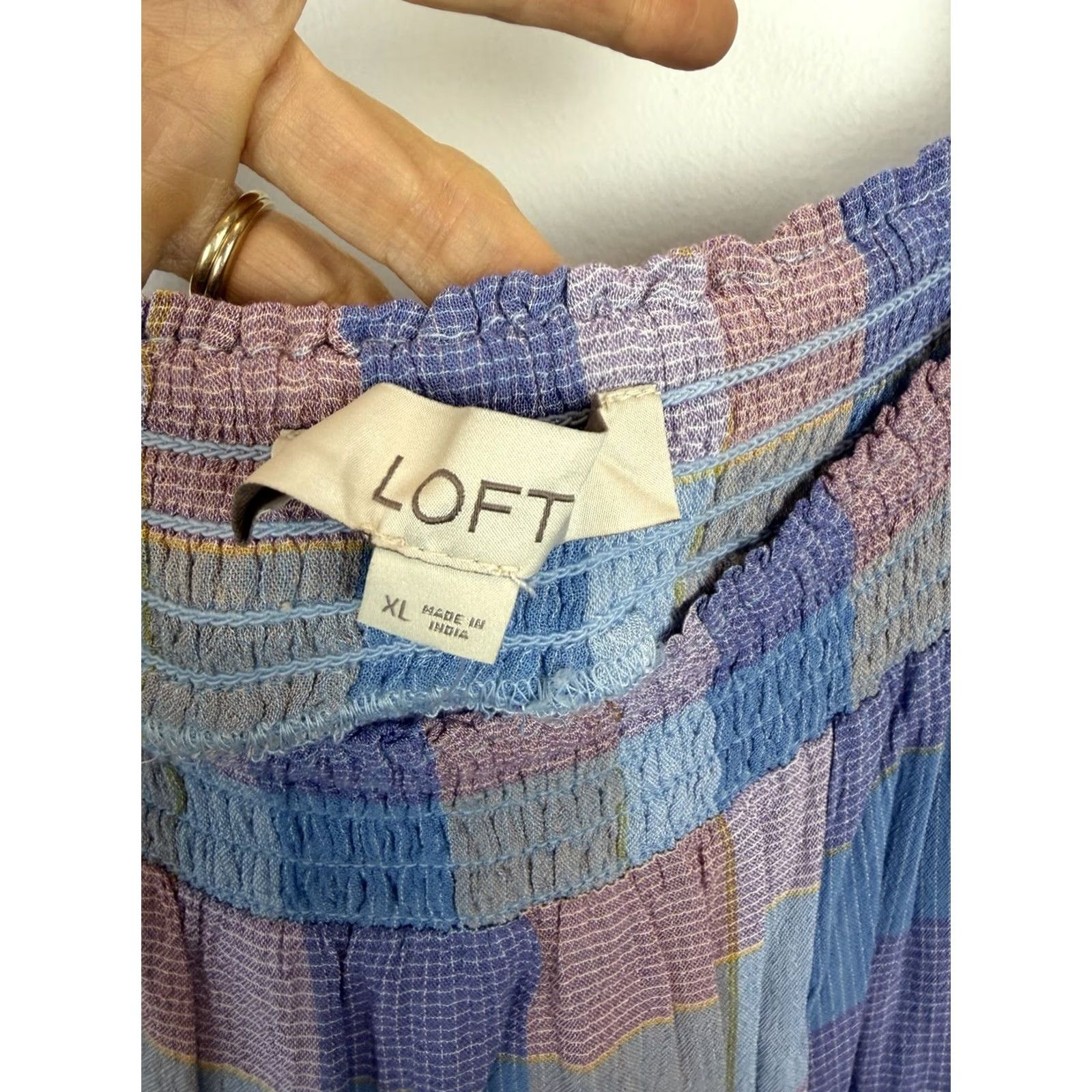 Loft LOFT Midi Dress Womens XL Blue Stripe Tiered Sundress Romantic Prairie New Size XL / US 12-14 / IT 48-50 - 3 Thumbnail