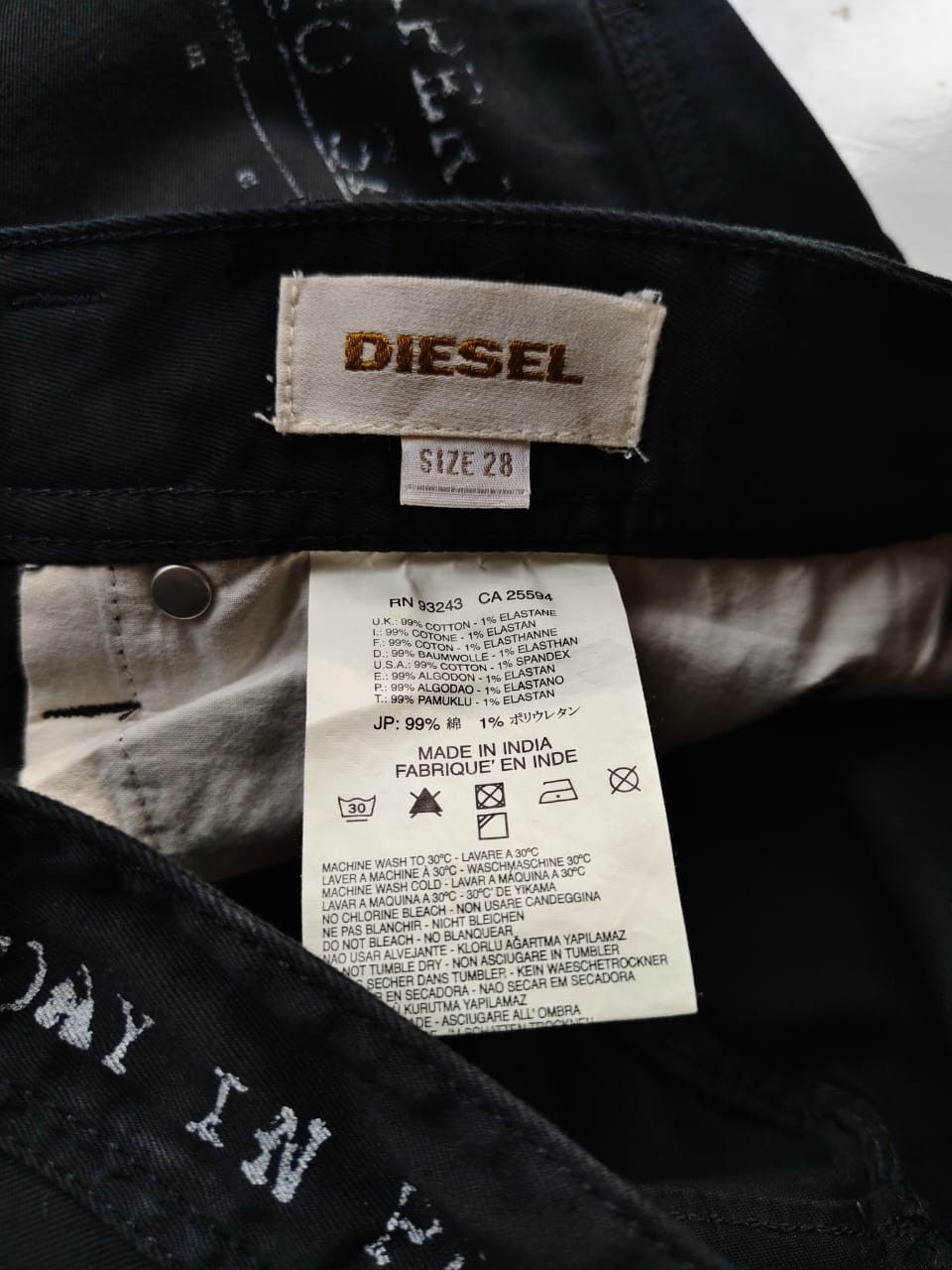 Diesel 💥Diesel Geometric Graphic Slim Jeans Size US 28 / EU 44 - 5 Thumbnail