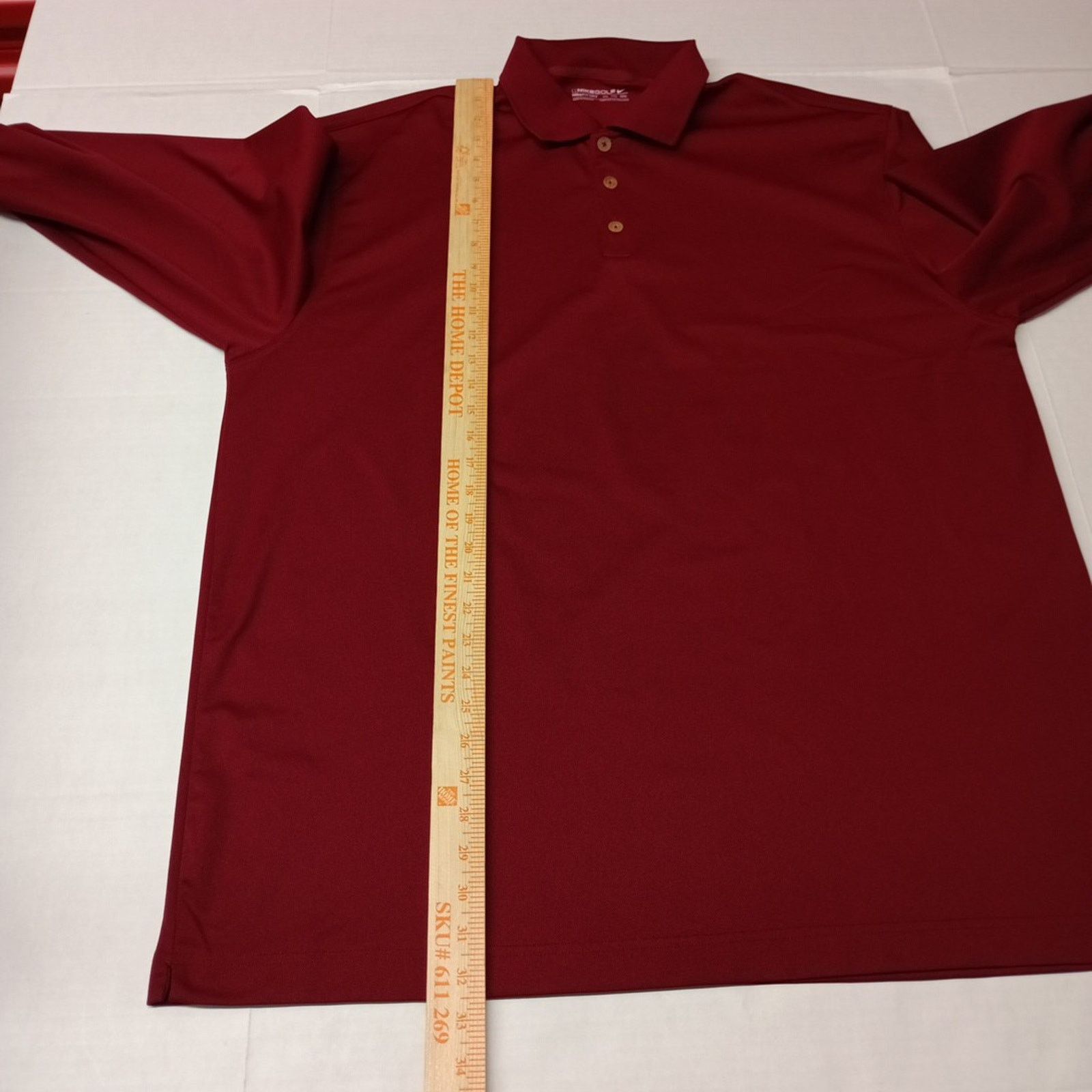 Nike Nike Golf Polo Shirt Men's 2XL XXL Red Fit Dry Long Sleeve Size US XXL / EU 58 / 5 - 6 Thumbnail