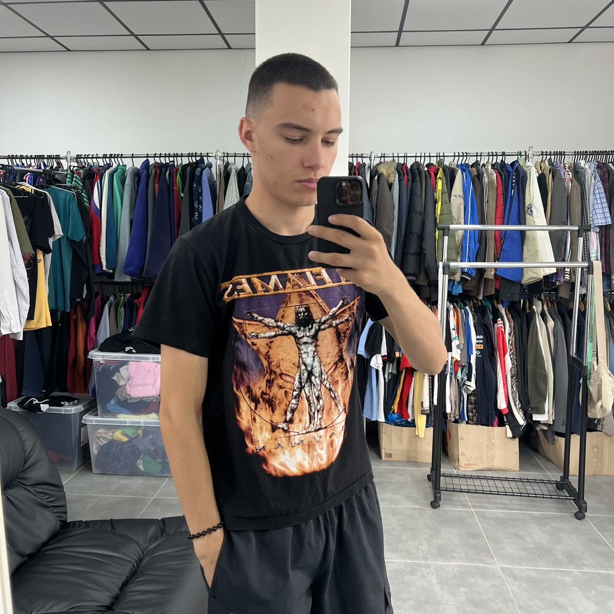 Band Tees Vintage In Flames Clayman Band Tee Y2K T-Shirt Size M Unisex Size US M / EU 48-50 / 2 - 2 Thumbnail